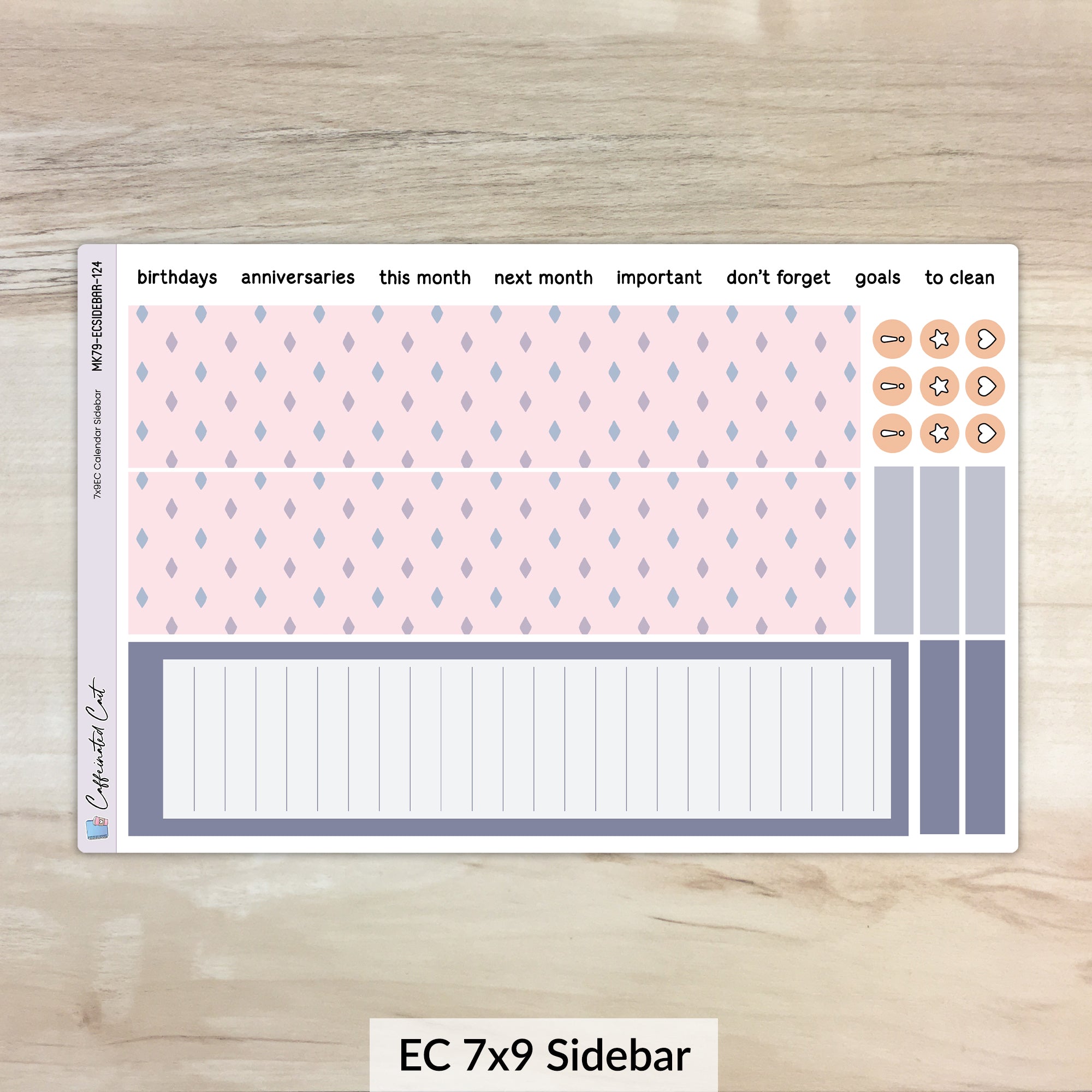 Calendar Kit for ERIN CONDREN Planners - Daybreak [ 124 ]