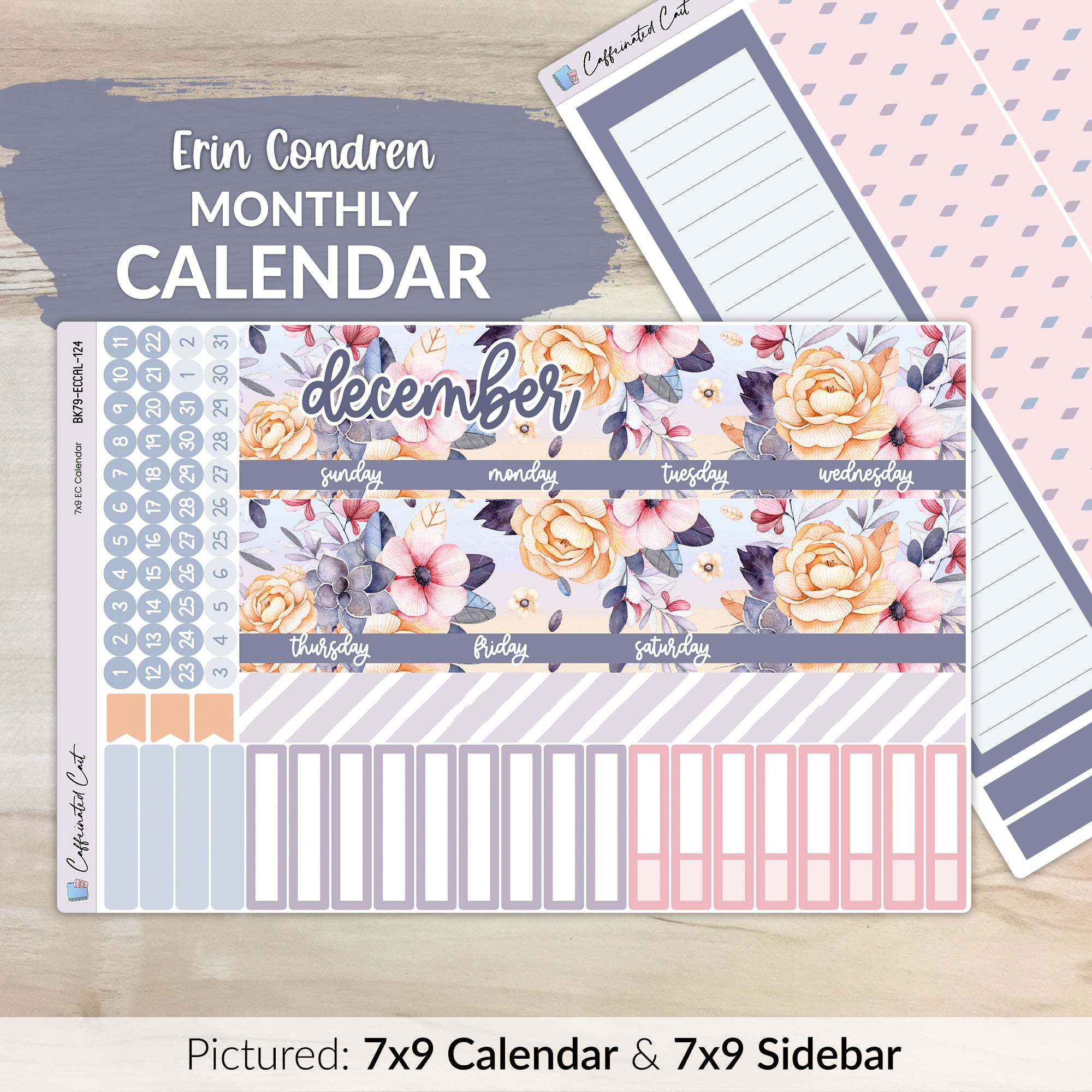 Calendar Kit for ERIN CONDREN Planners - Daybreak [ 124 ]