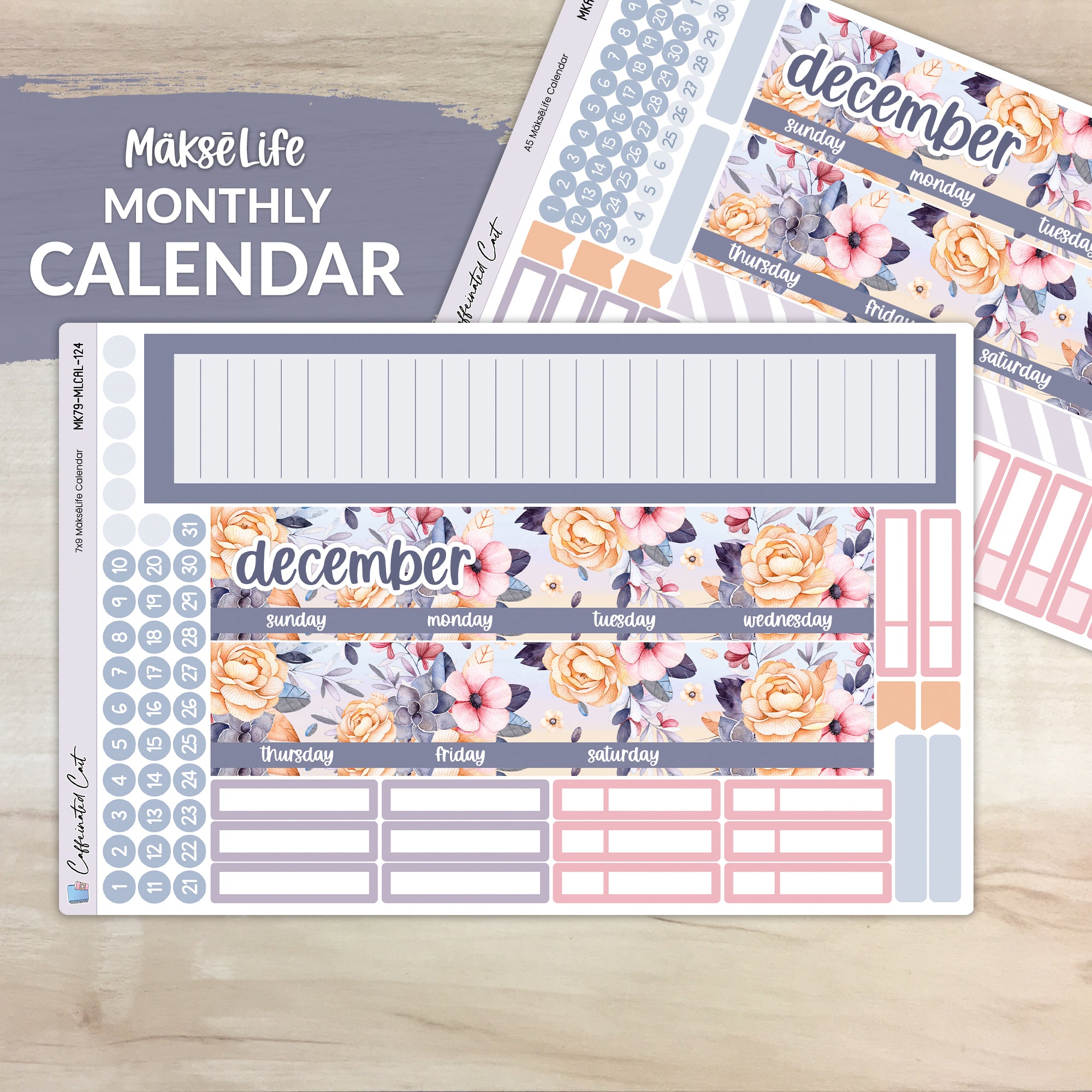 Calendar Kit for MAKSELIFE Planners - Daybreak [ 124 ]