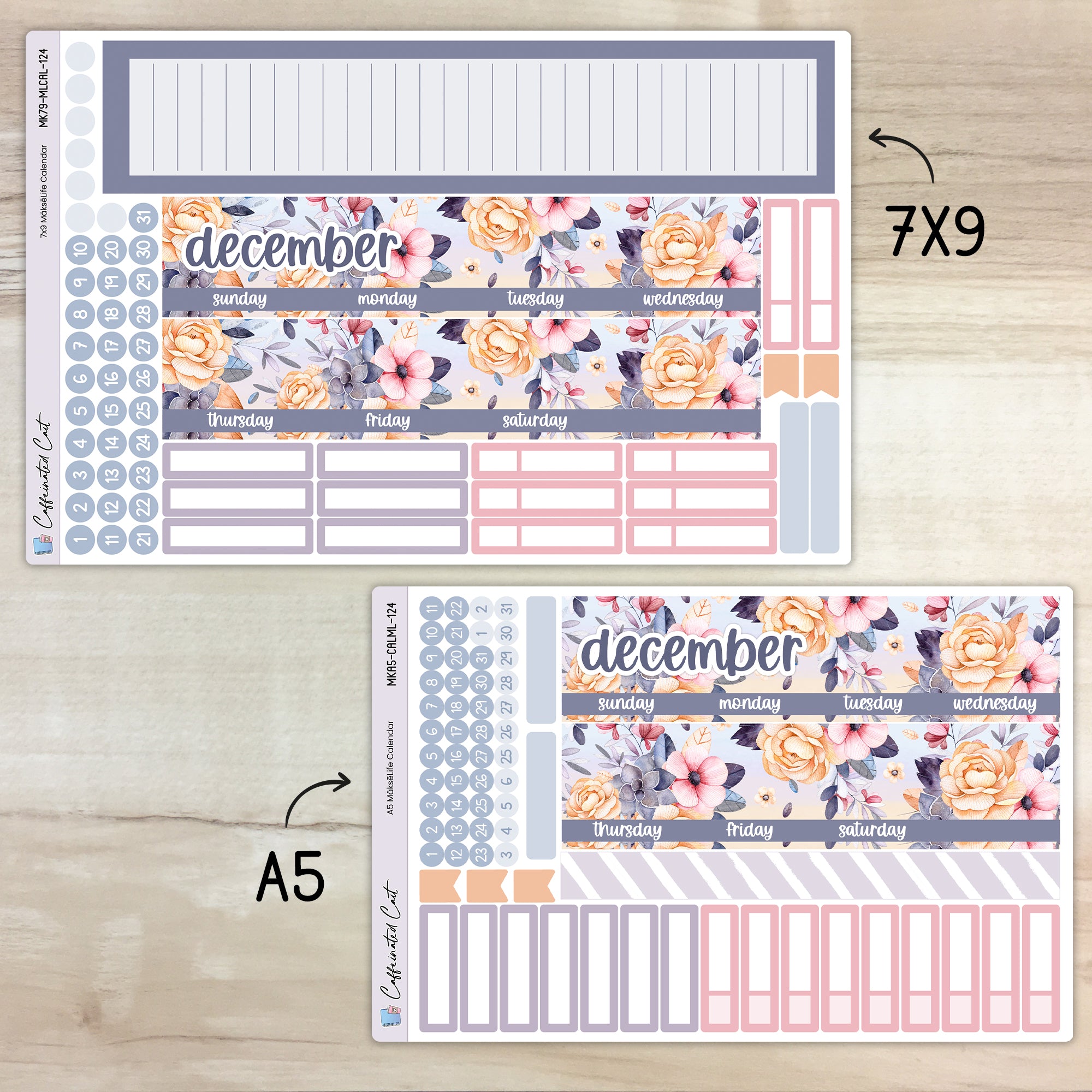 Calendar Kit for MAKSELIFE Planners - Daybreak [ 124 ]