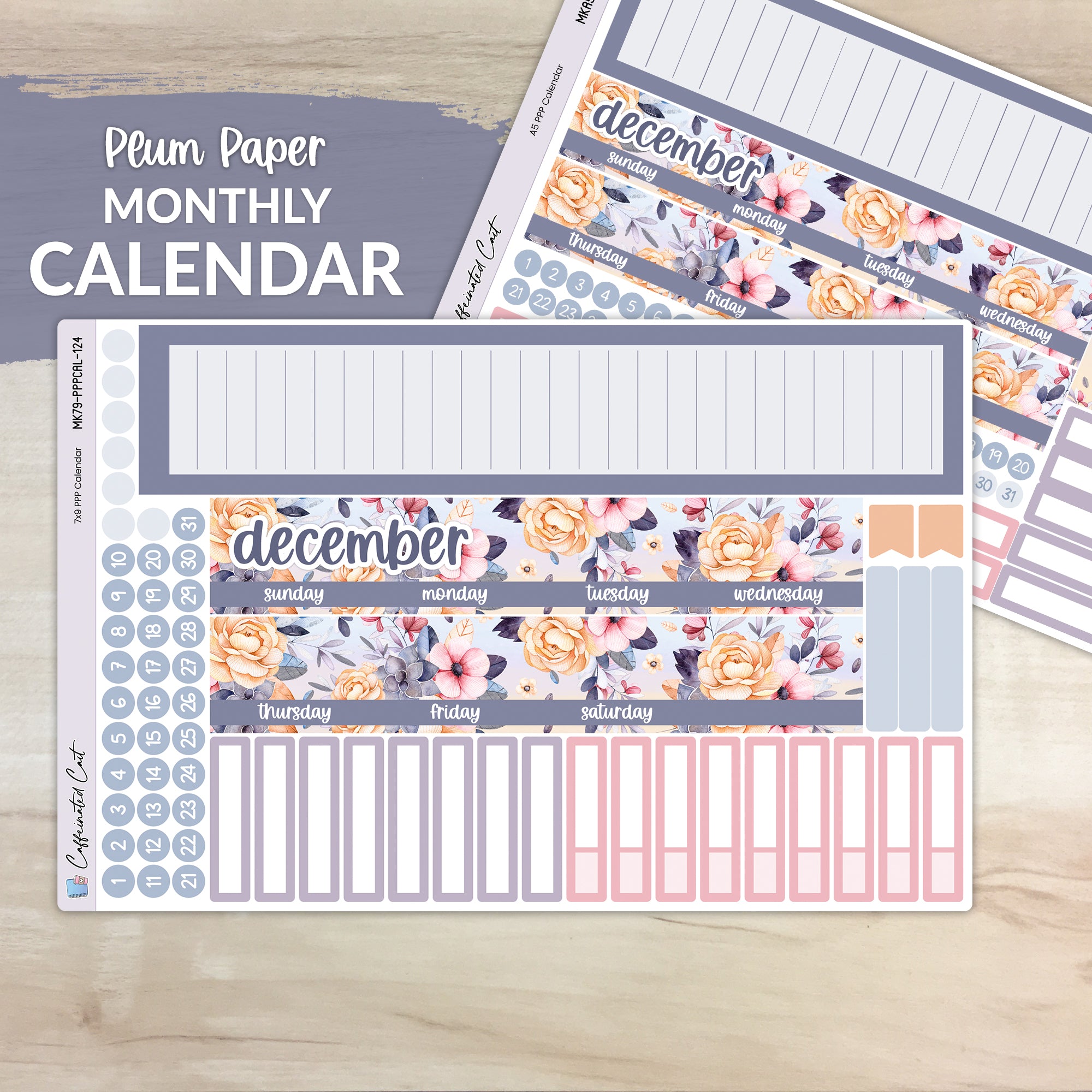 Calendar Kit for PLUM PAPER Planners - Daybreak [ 124 ]