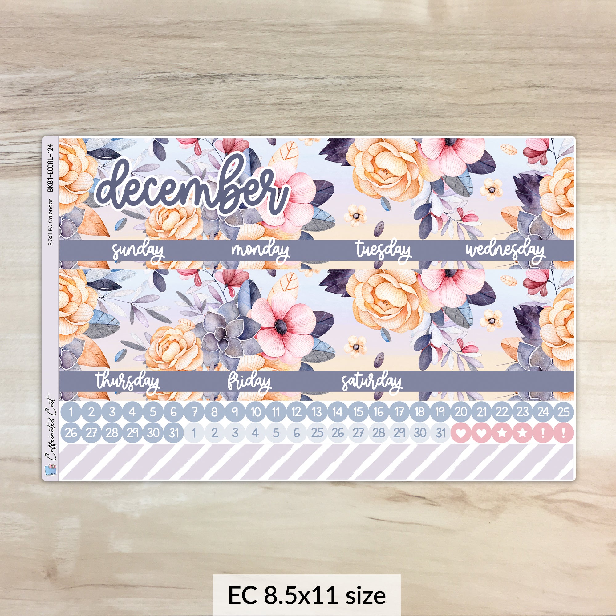 Calendar Kit for ERIN CONDREN Planners - Daybreak [ 124 ]