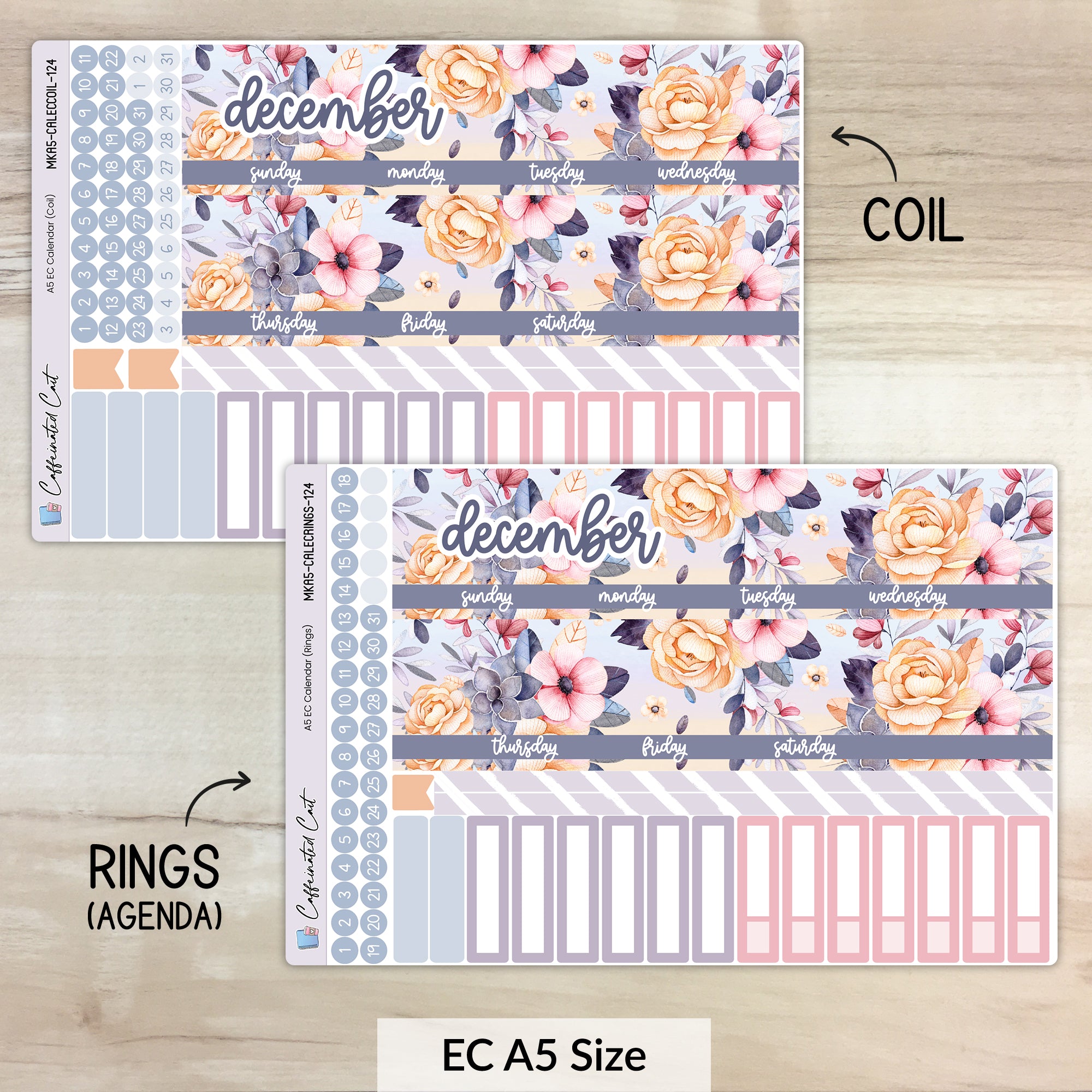 Calendar Kit for ERIN CONDREN Planners - Daybreak [ 124 ]