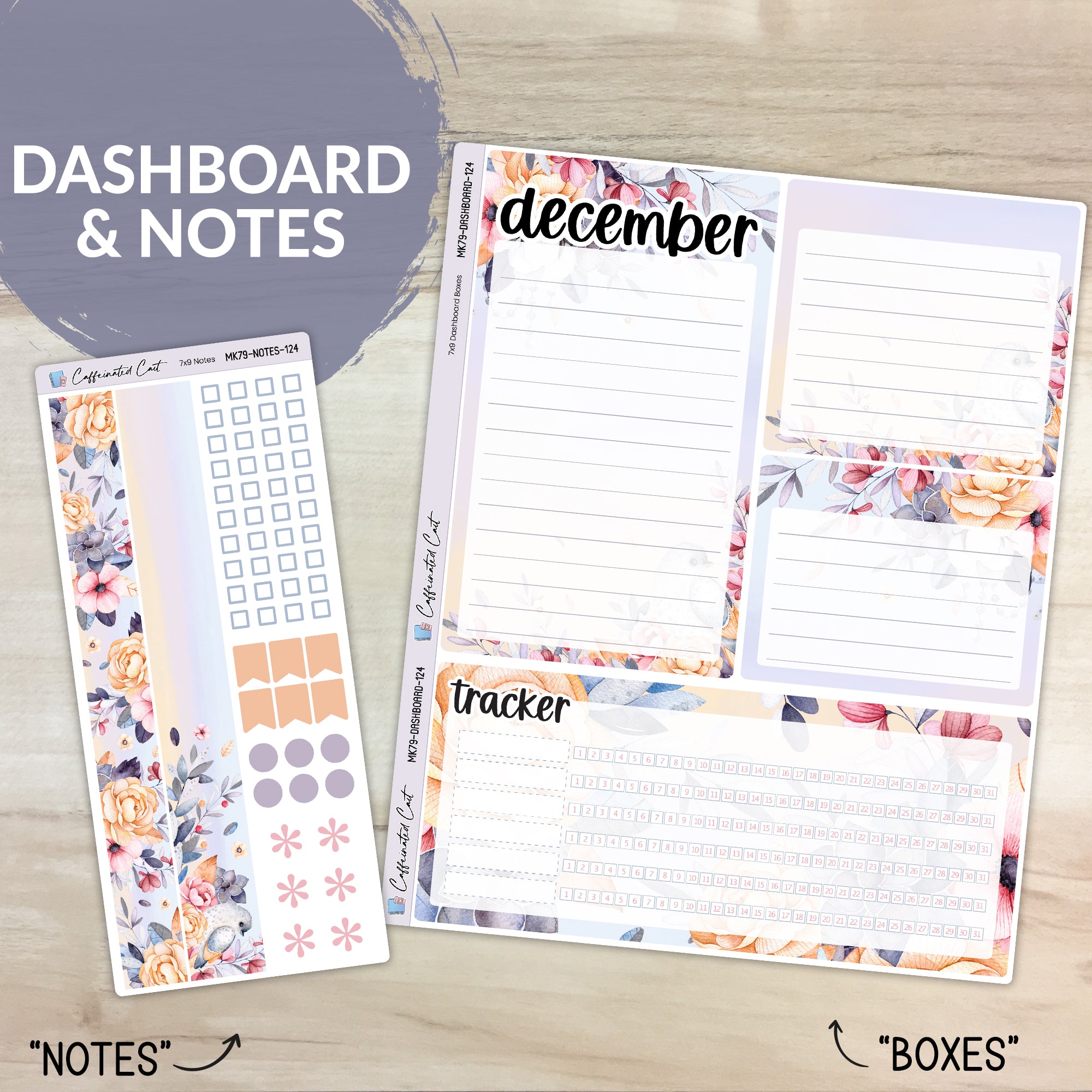 Dashboard & Notes Kit for ERIN CONDREN Planners - Daybreak [ 124 ]