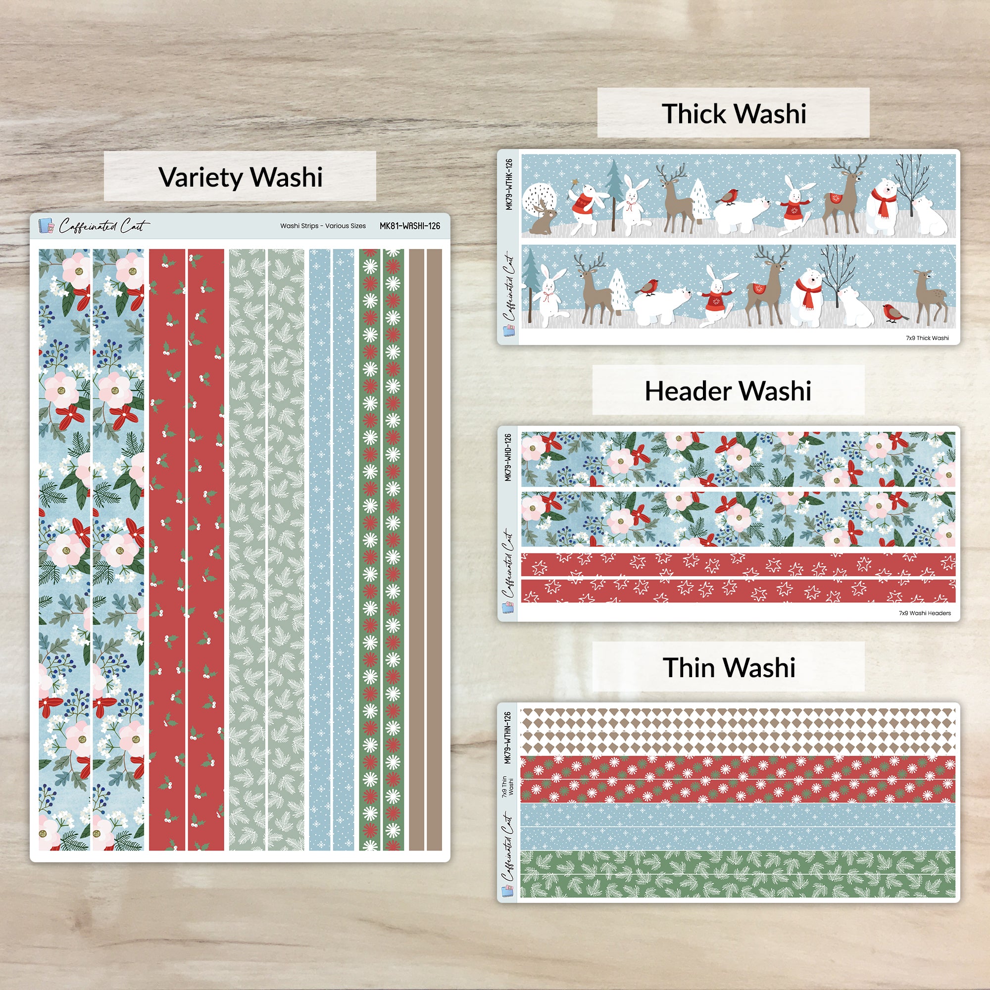 Washi Strips - Holly Jolly [ 126 ]