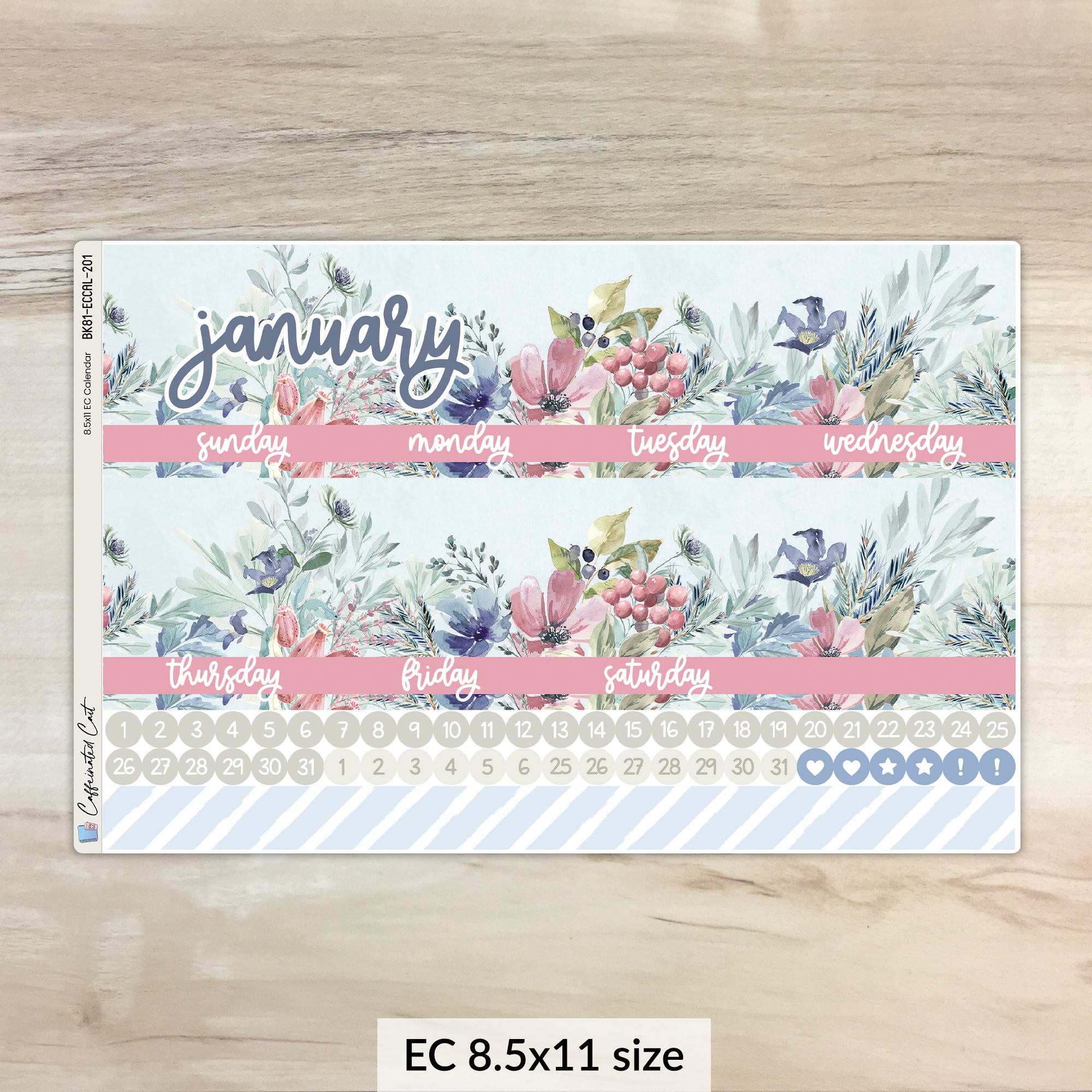 Calendar Kit for ERIN CONDREN Planners - Arctic [ 201 ]