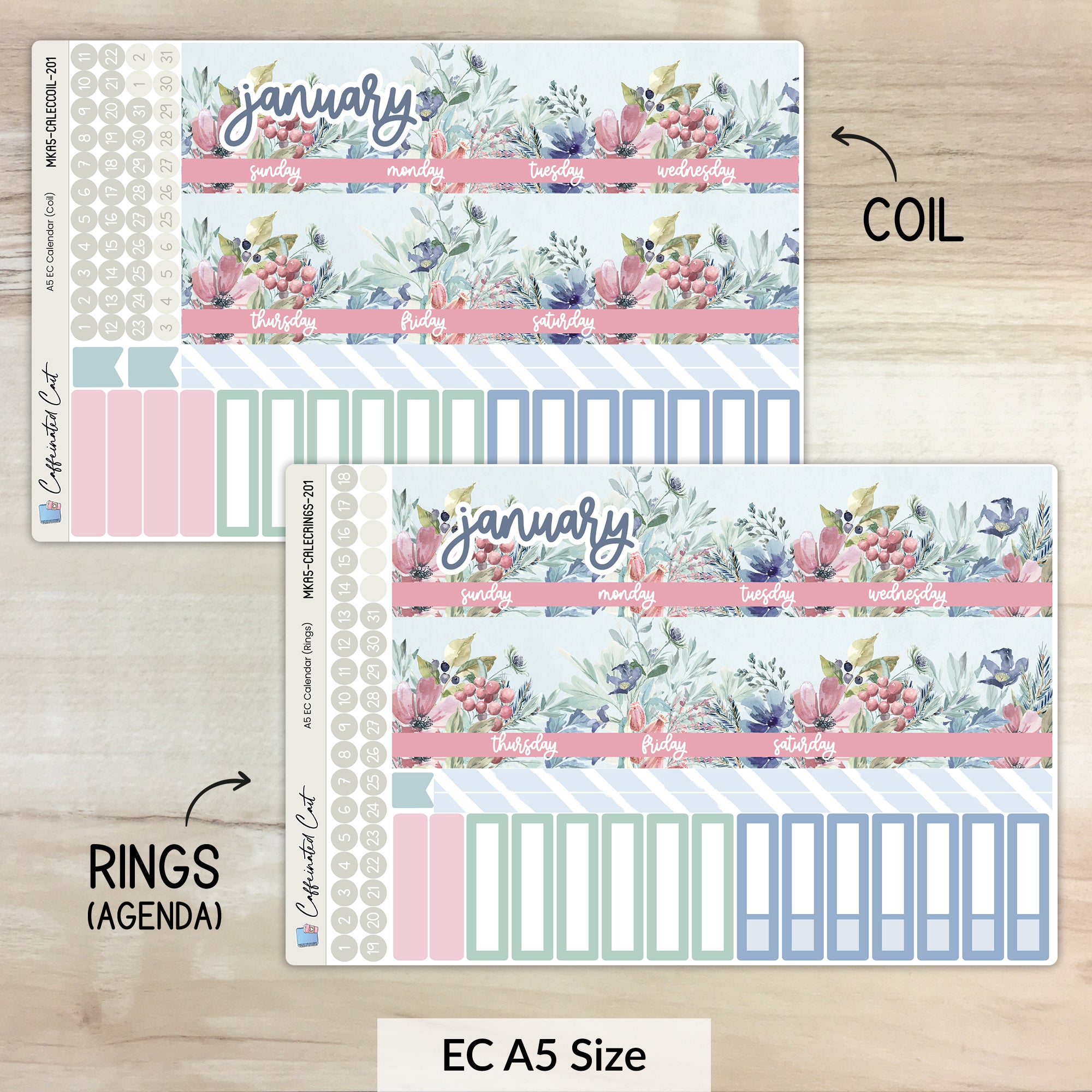 Calendar Kit for ERIN CONDREN Planners - Arctic [ 201 ]