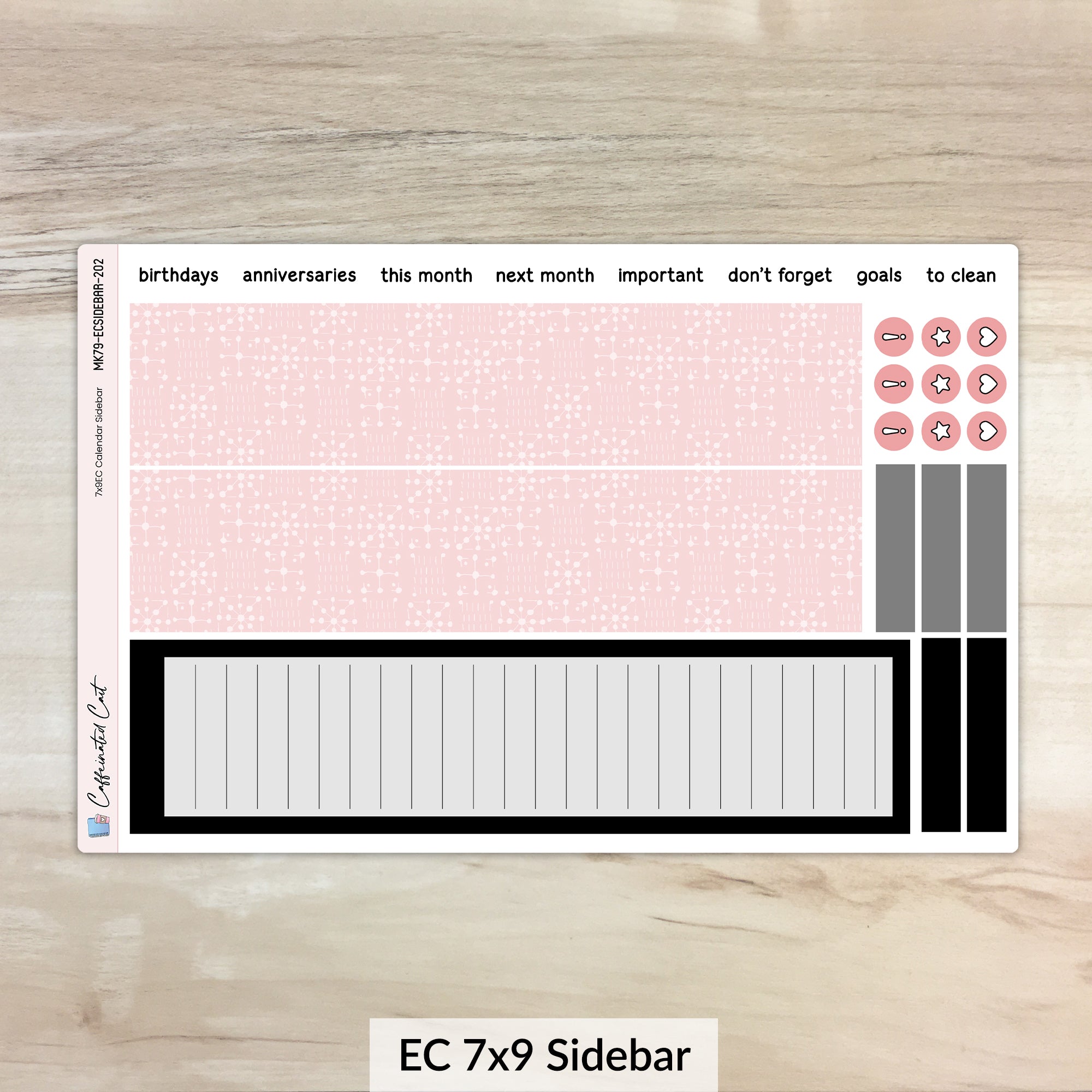 Calendar Kit for ERIN CONDREN Planners - Flirt [ 202 ]