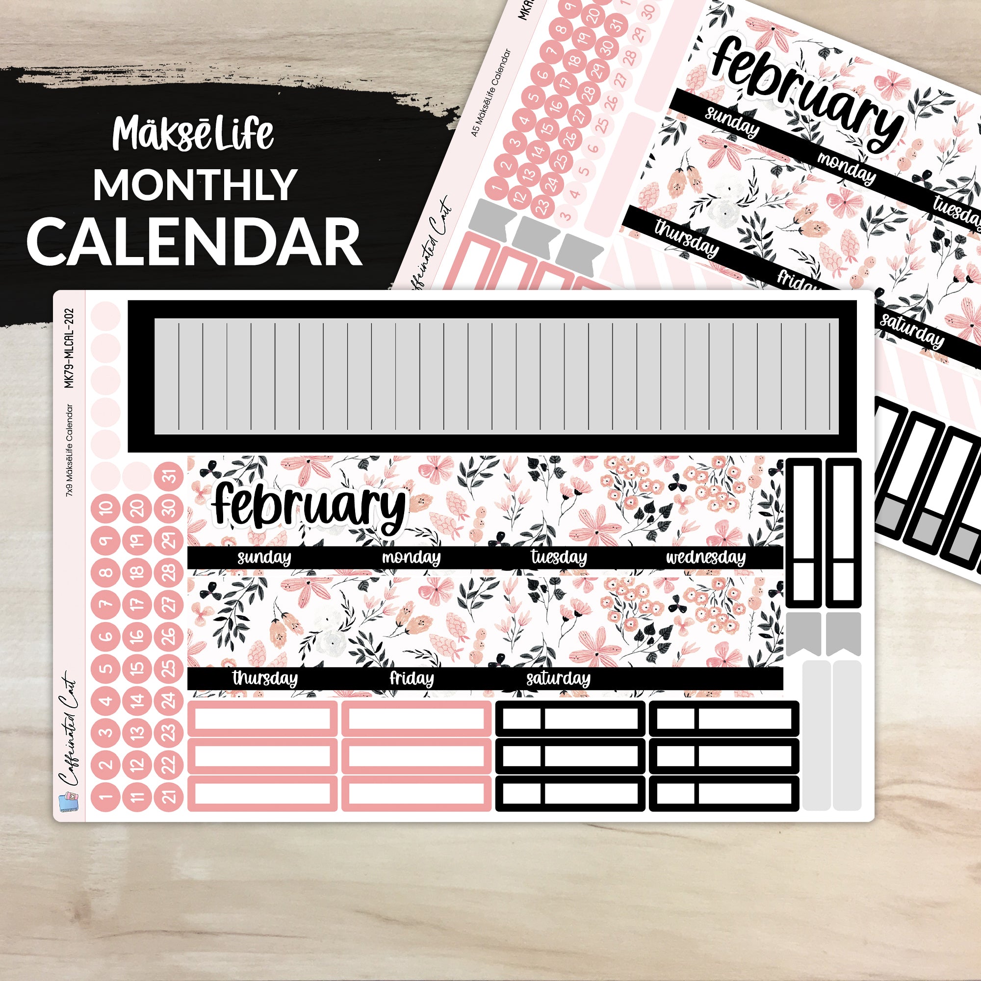 Calendar Kit for MAKSELIFE Planners - Flirt [ 202 ]