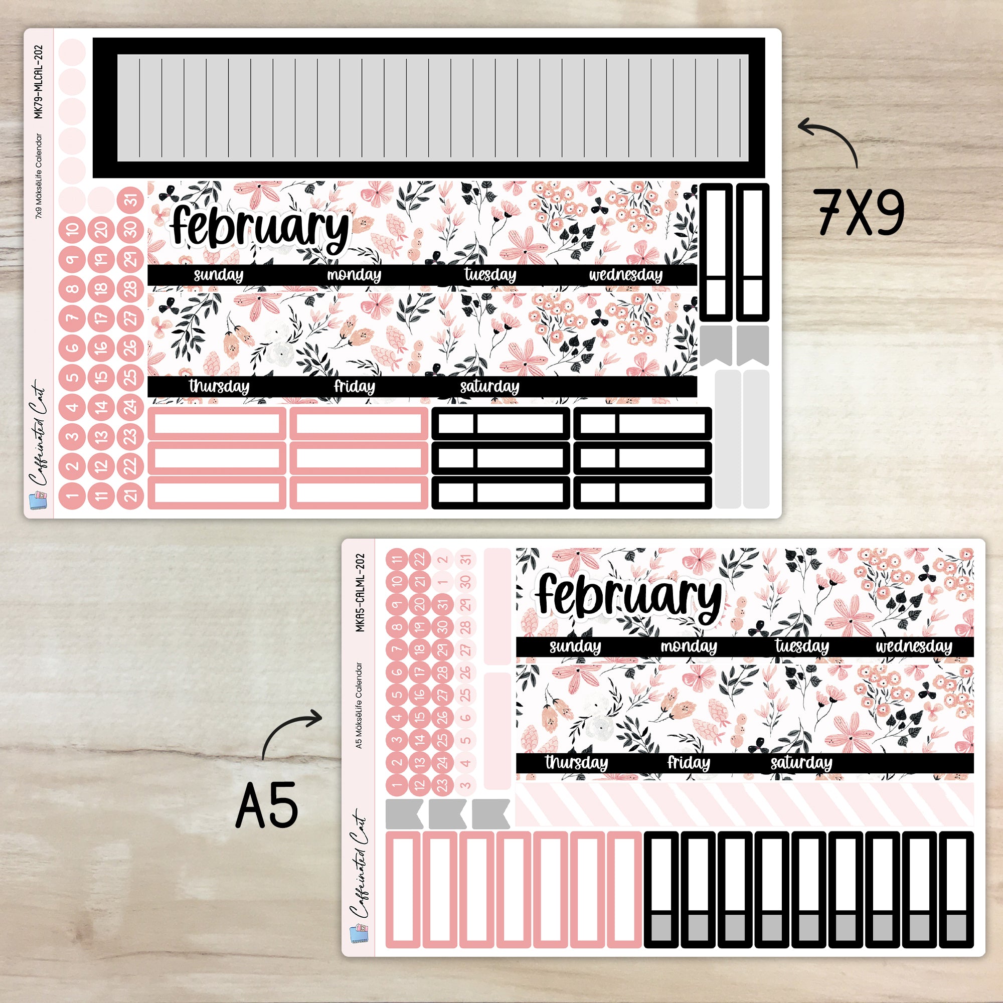 Calendar Kit for MAKSELIFE Planners - Flirt [ 202 ]