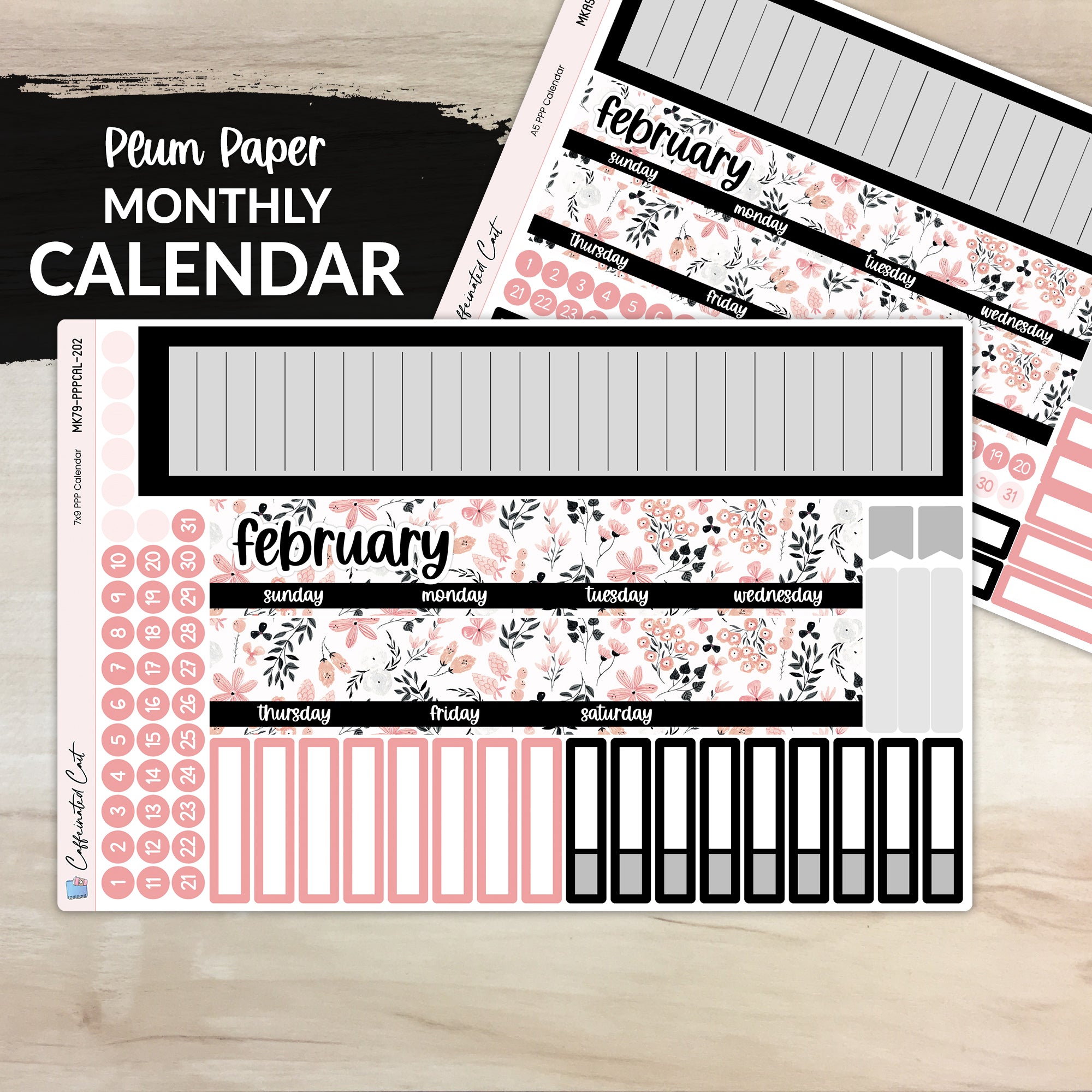 Calendar Kit for PLUM PAPER Planners - Flirt [ 202 ]