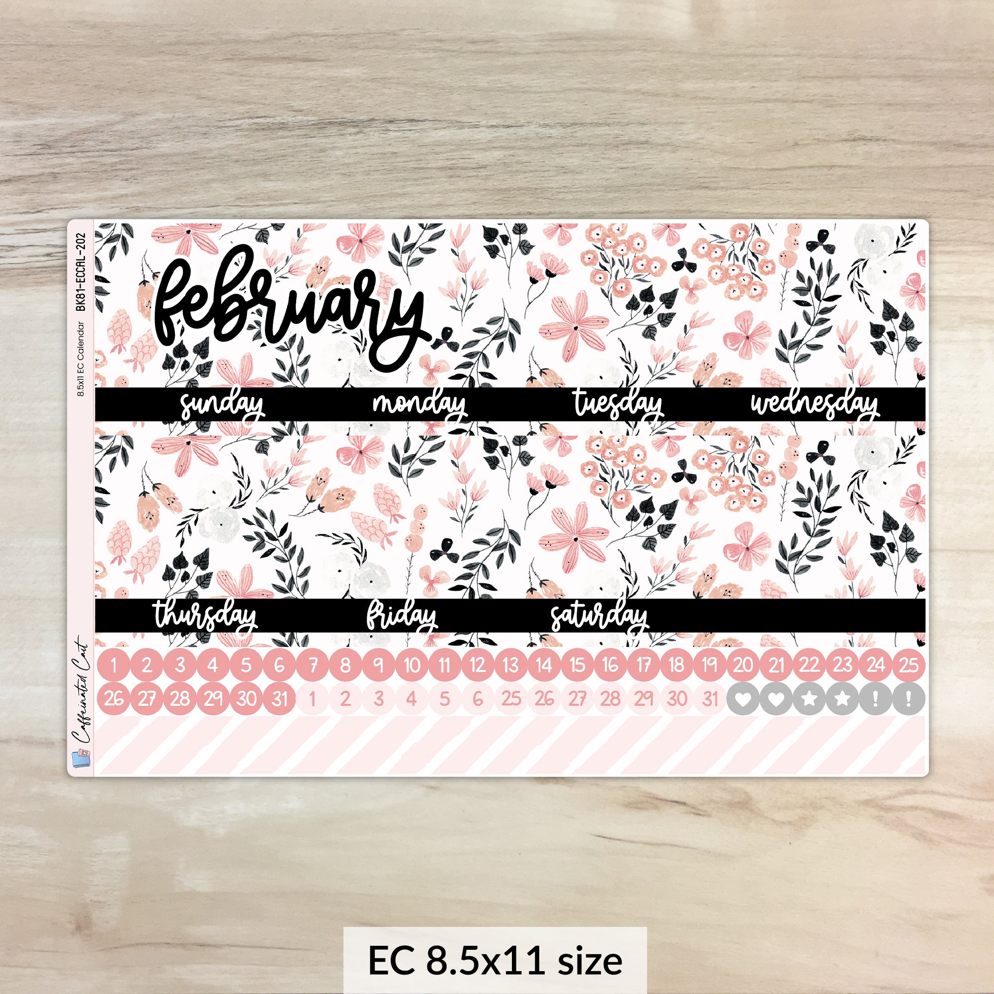 Calendar Kit for ERIN CONDREN Planners - Flirt [ 202 ]