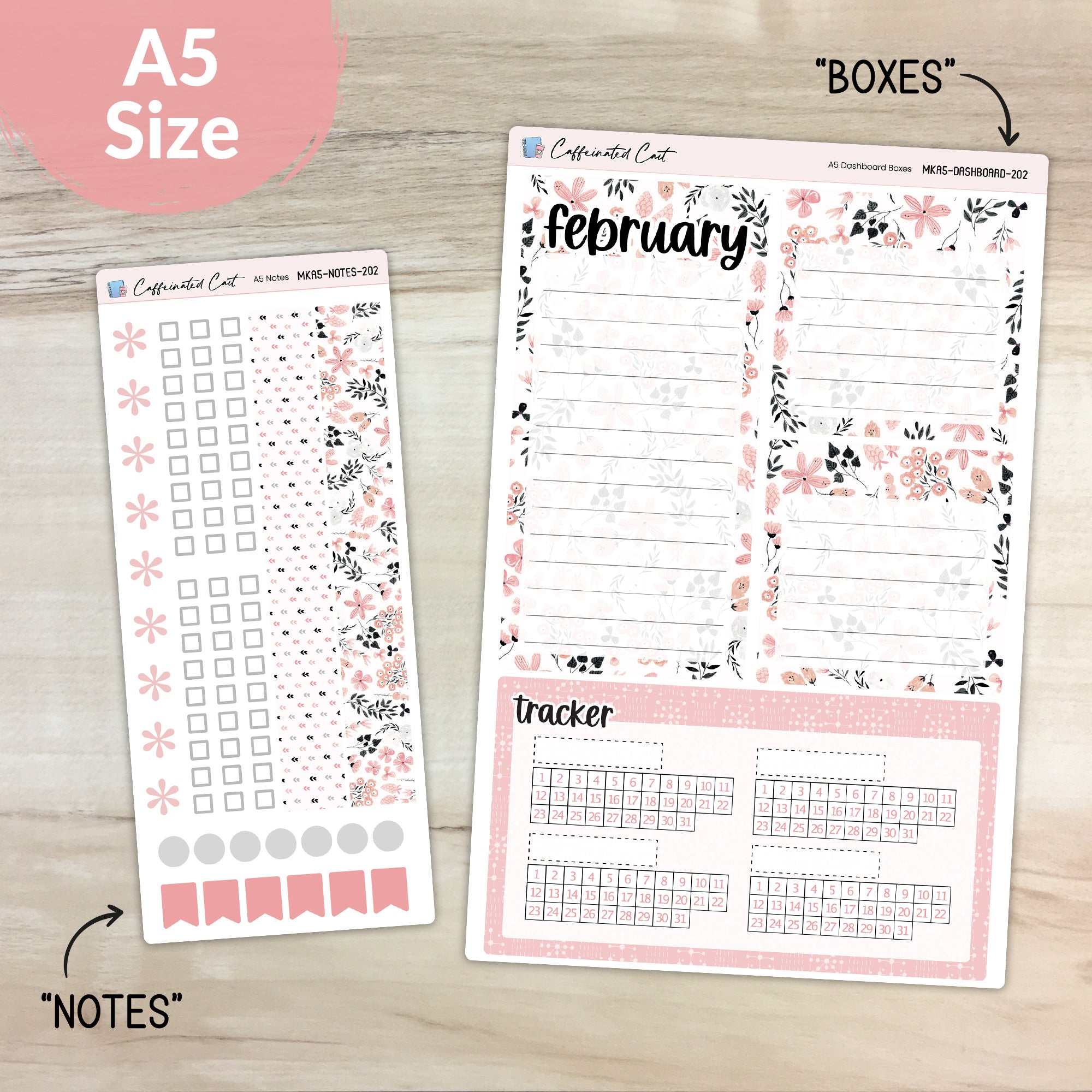 Dashboard & Notes Kit for ERIN CONDREN Planners - Flirt [ 202 ]