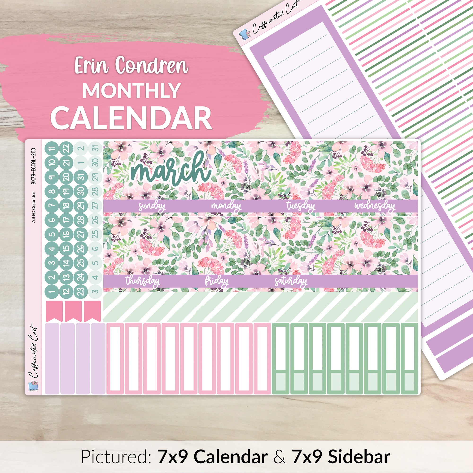 Calendar Kit for ERIN CONDREN Planners - Renew [ 203 ]