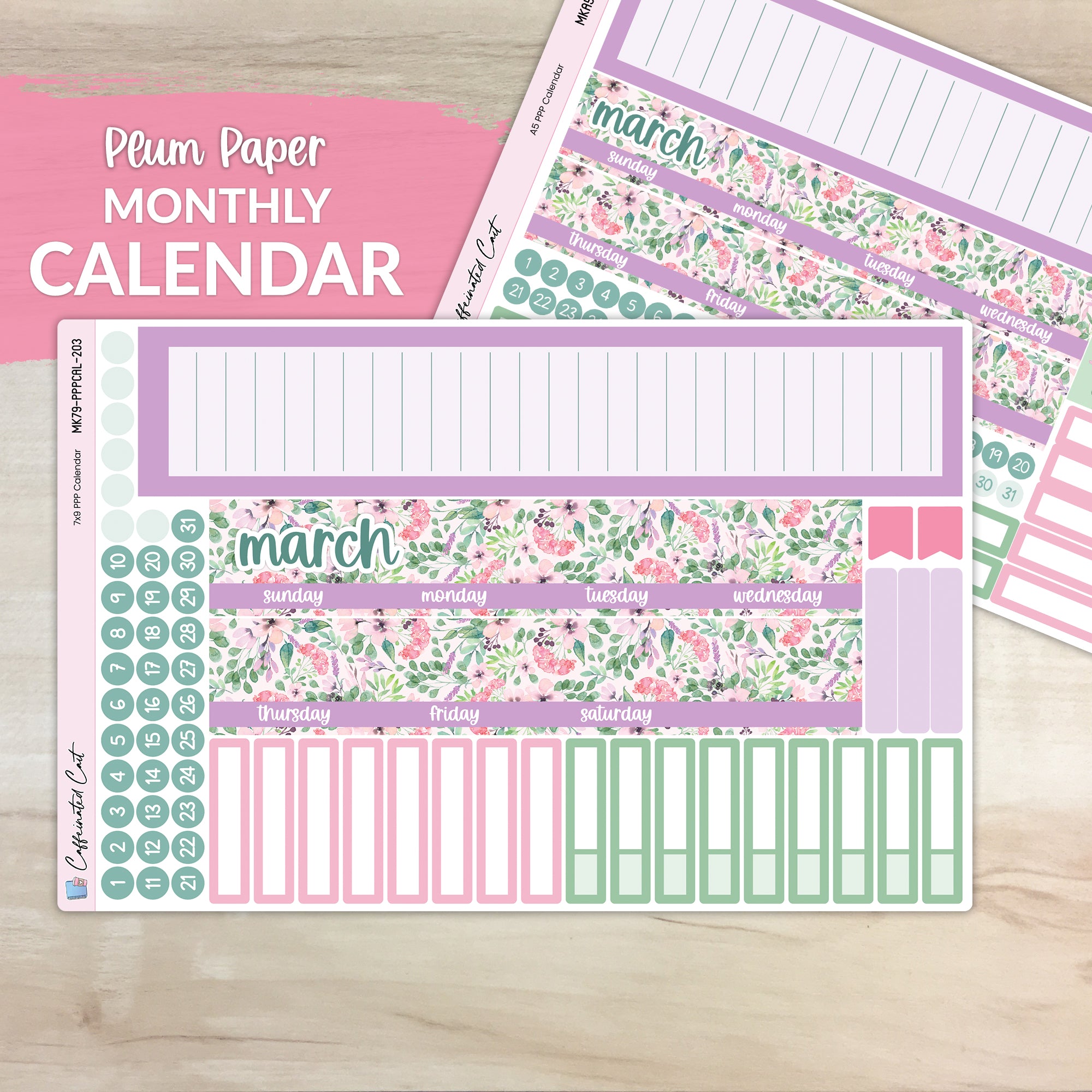 Calendar Kit for PLUM PAPER Planners - Renew [ 203 ]