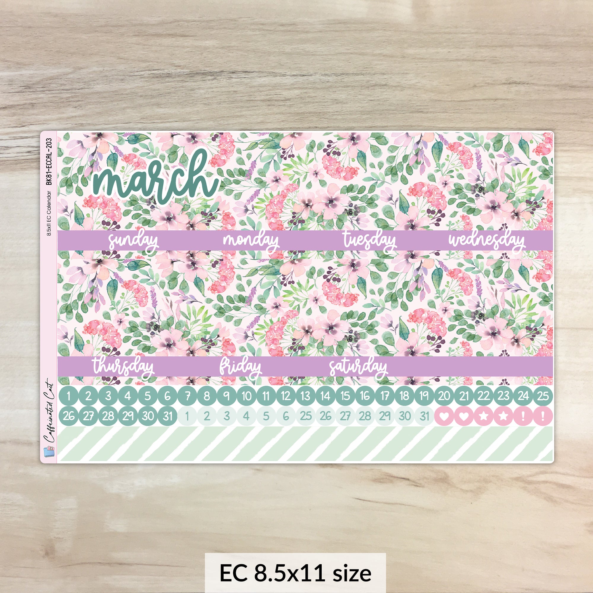 Calendar Kit for ERIN CONDREN Planners - Renew [ 203 ]