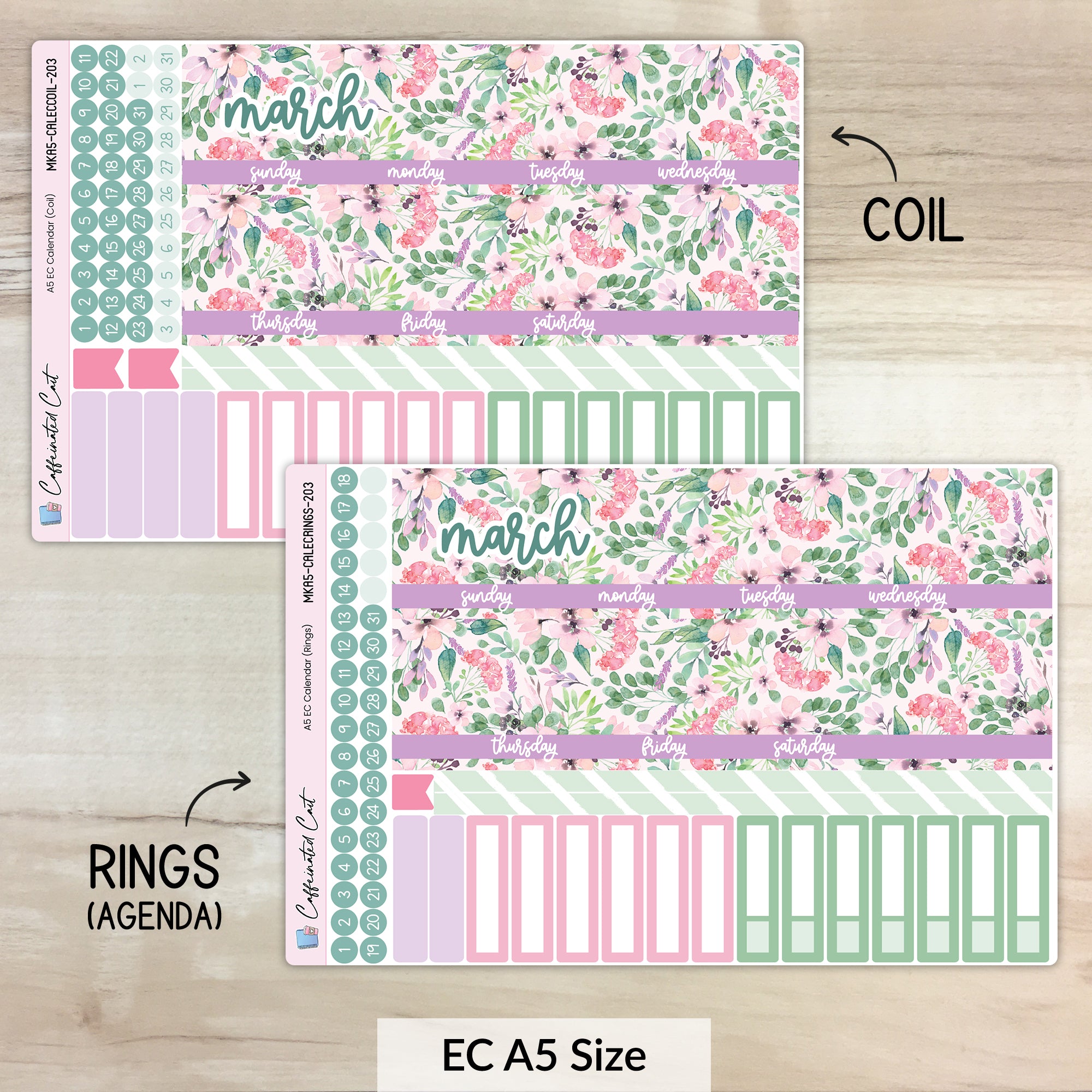 Calendar Kit for ERIN CONDREN Planners - Renew [ 203 ]