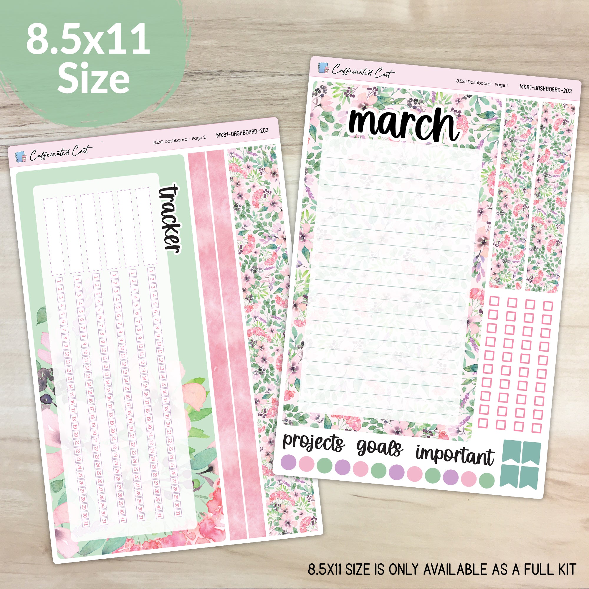 Dashboard & Notes Kit for ERIN CONDREN Planners - Renew [ 203 ]