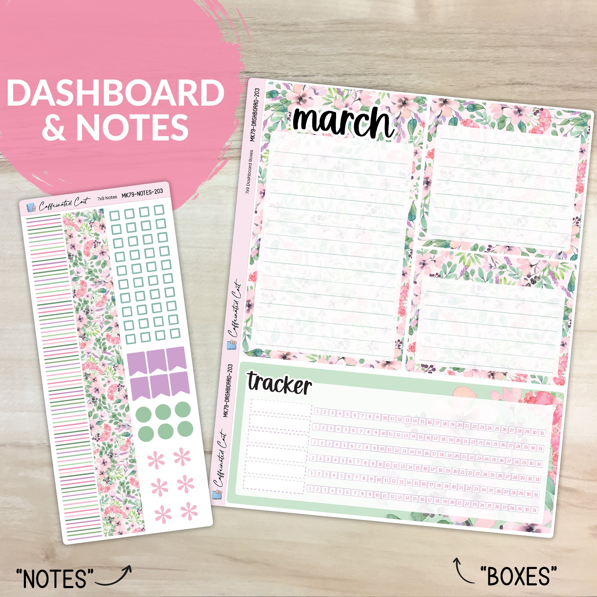 Dashboard & Notes Kit for ERIN CONDREN Planners - Renew [ 203 ]