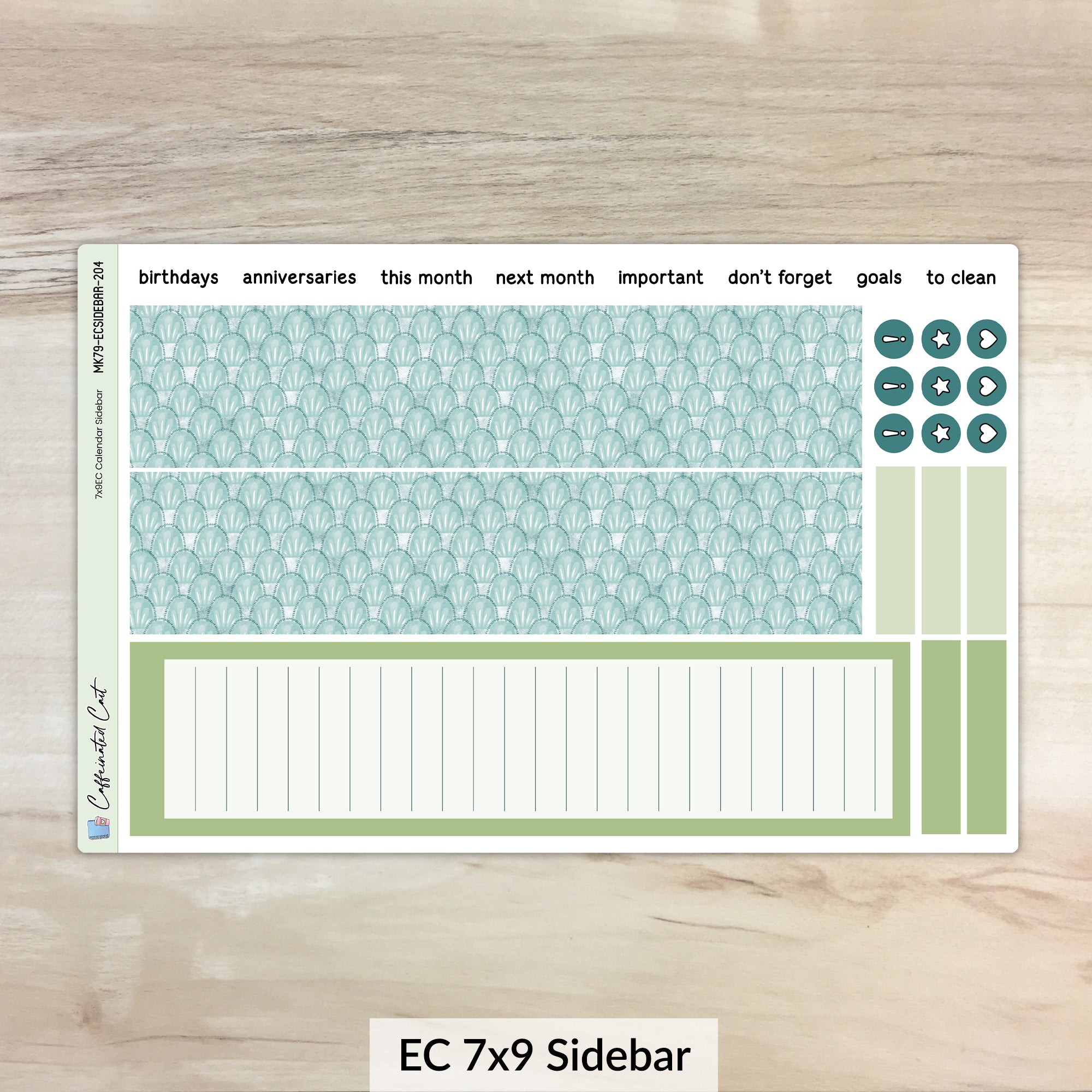 Calendar Kit for ERIN CONDREN Planners - Paisley [ 204 ]