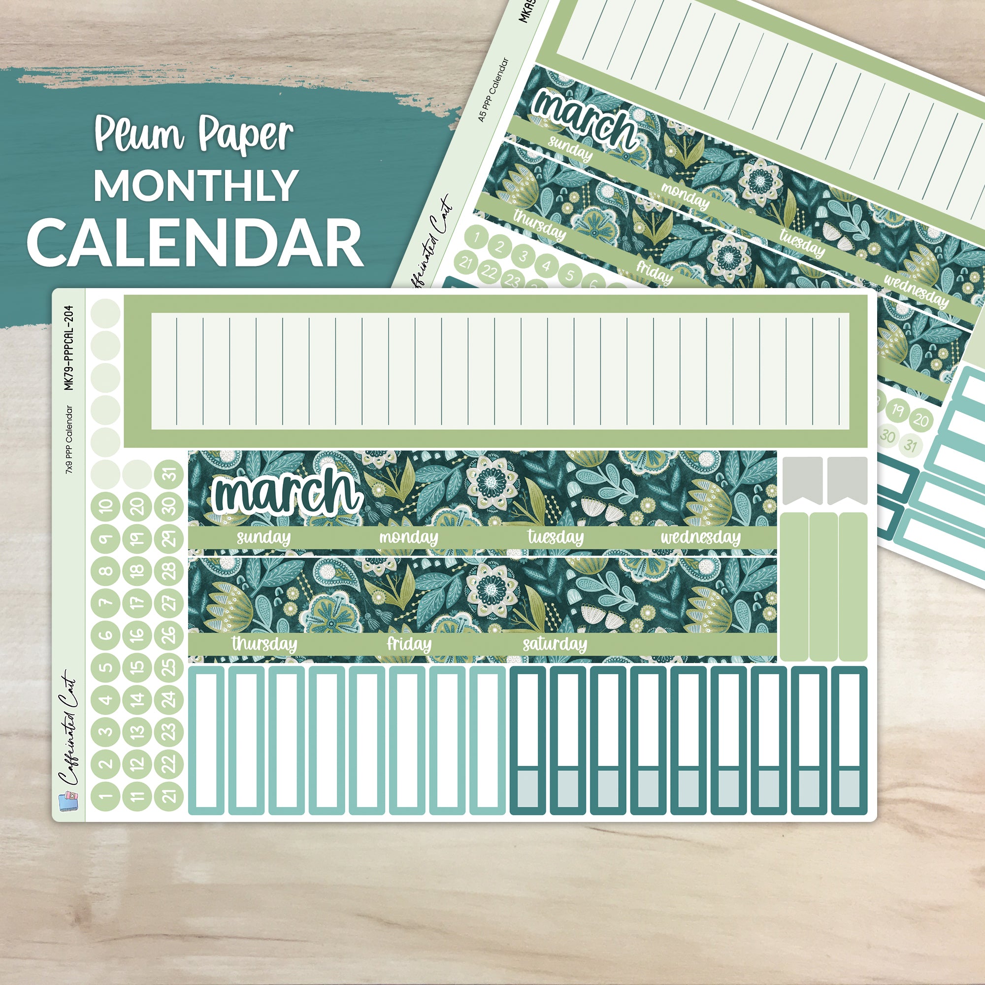 Calendar Kit for PLUM PAPER Planners - Paisley [ 204 ]