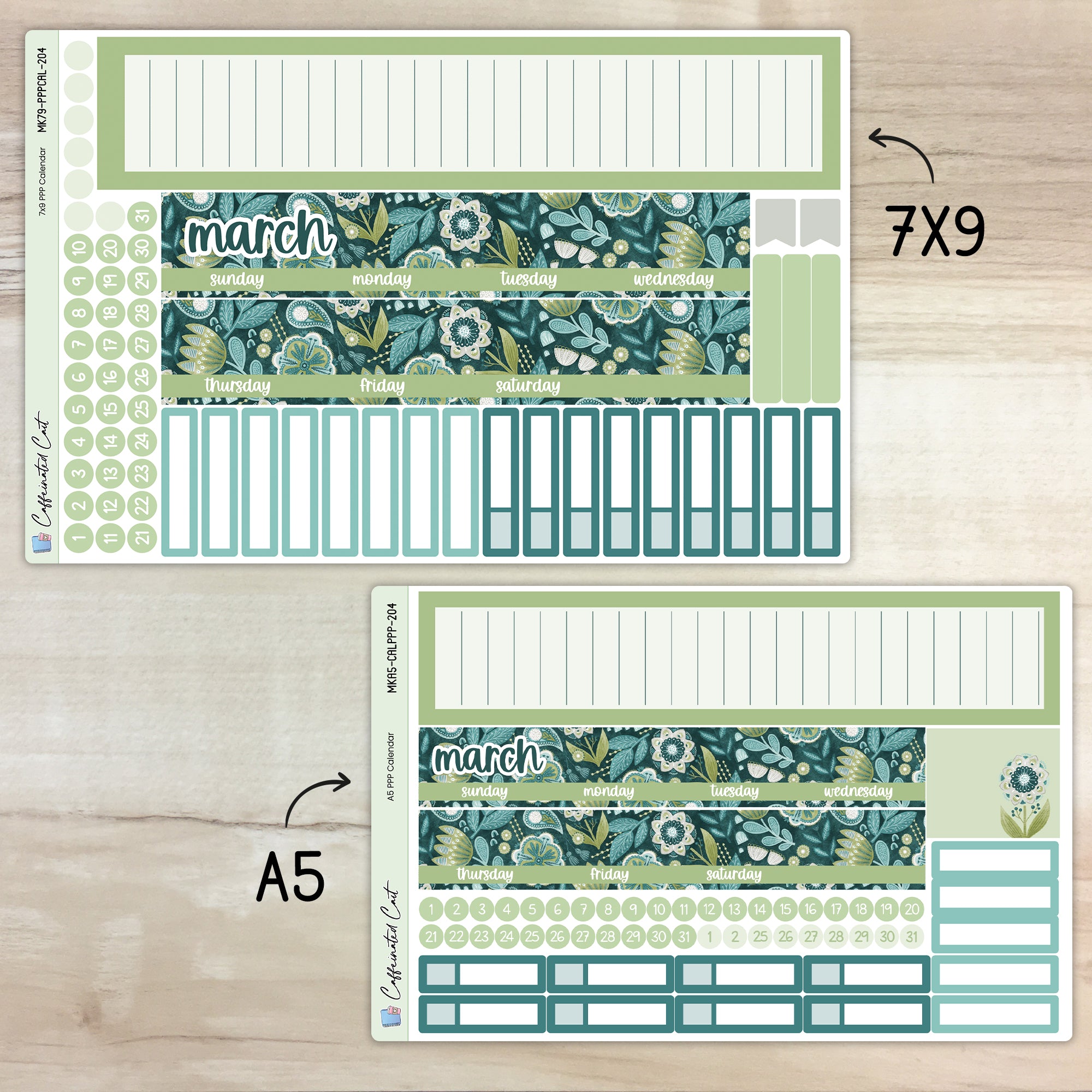 Calendar Kit for PLUM PAPER Planners - Paisley [ 204 ]