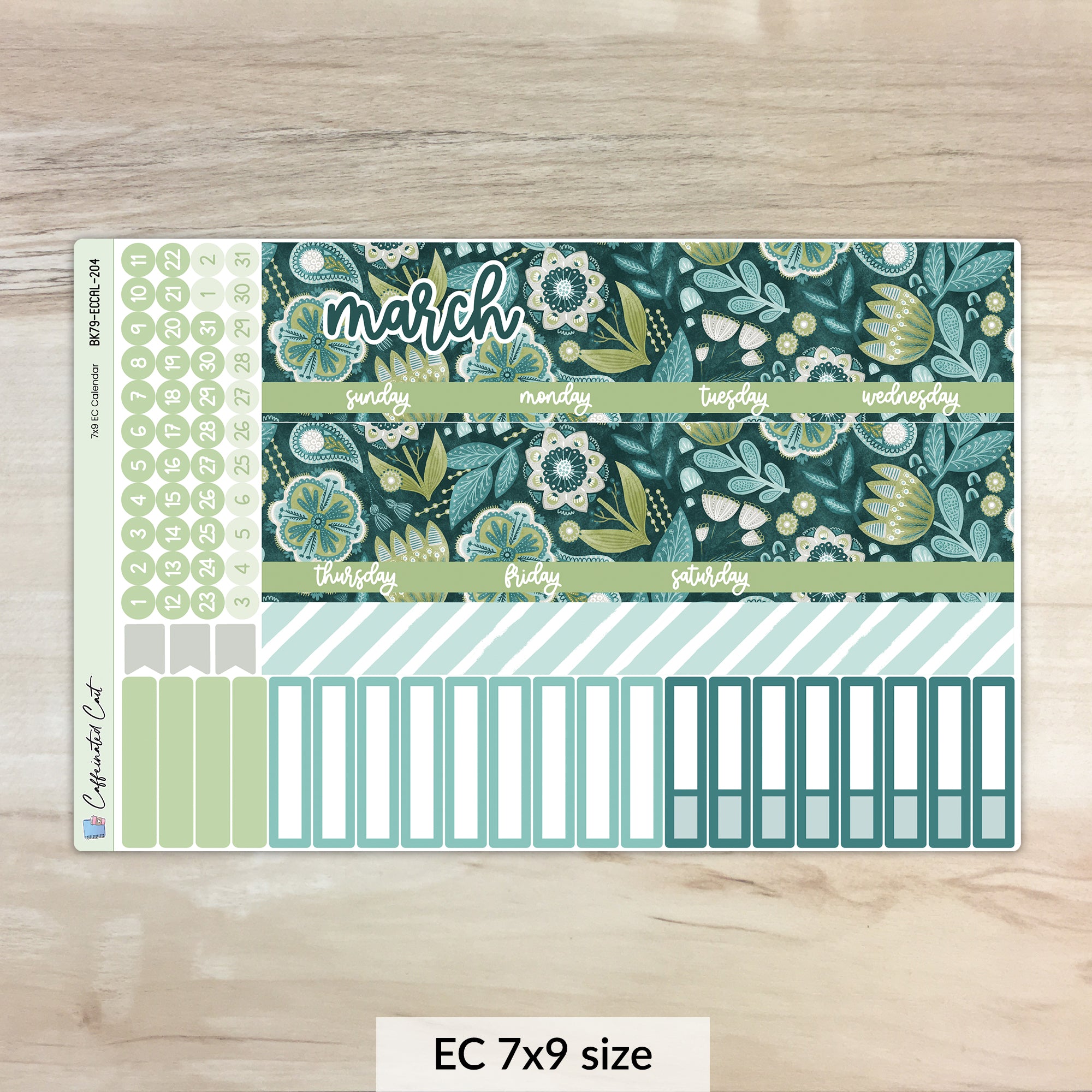 Calendar Kit for ERIN CONDREN Planners - Paisley [ 204 ]