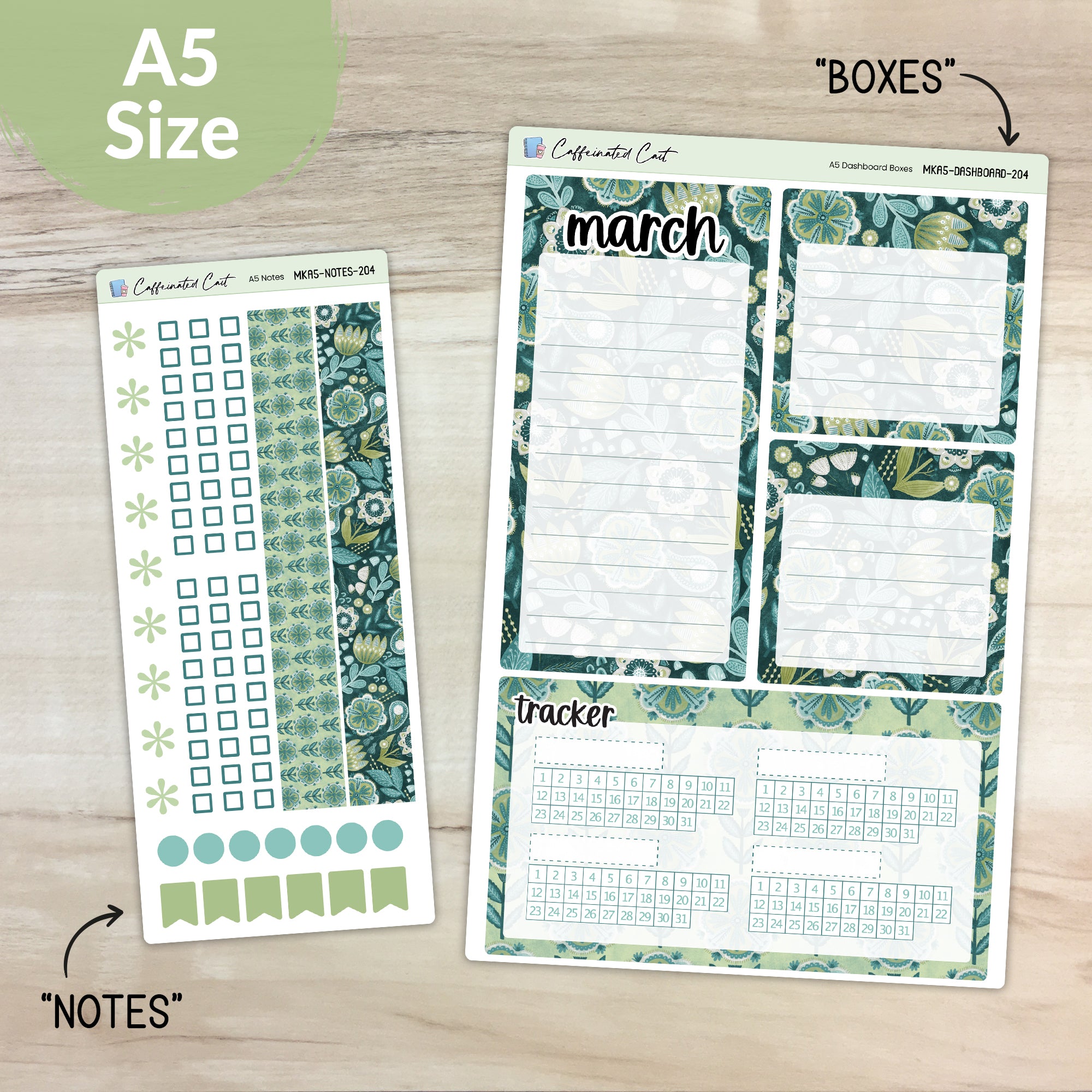 Dashboard & Notes Kit for ERIN CONDREN Planners - Paisley [ 204 ]