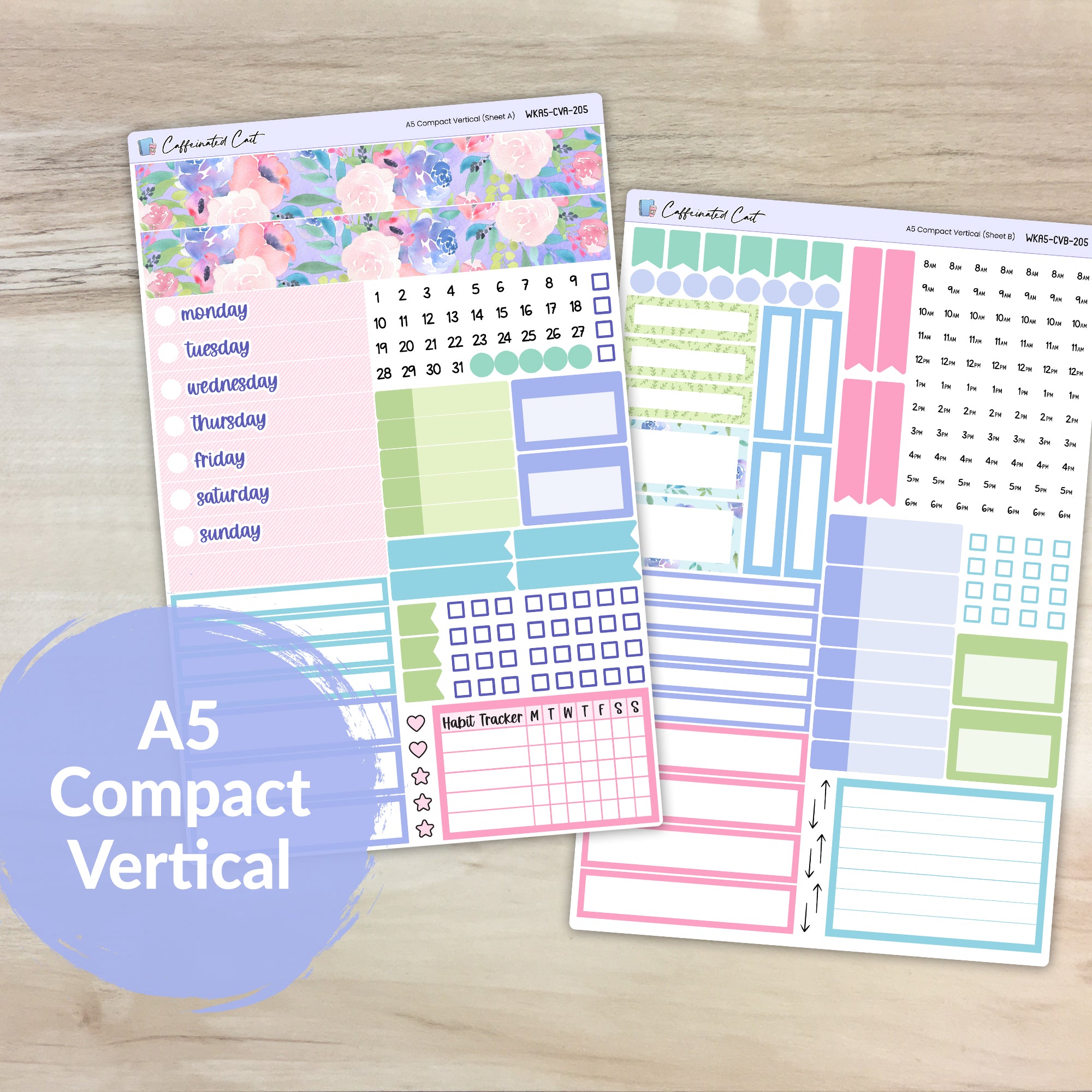 A5 Compact Vertical Kit - Periwinkle [ 205 ]