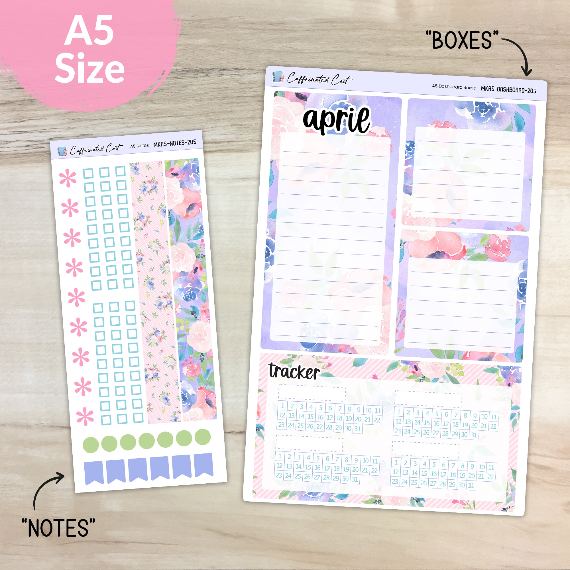 Dashboard & Notes Kit for ERIN CONDREN Planners - Periwinkle [ 205 ]