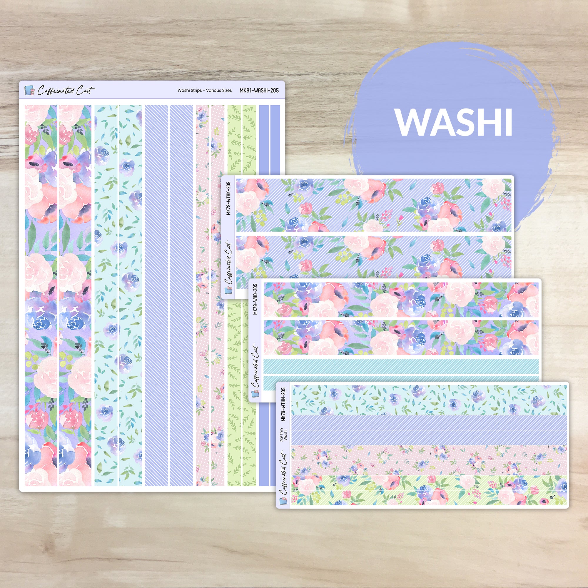 Washi Strips - Periwinkle [ 205 ]