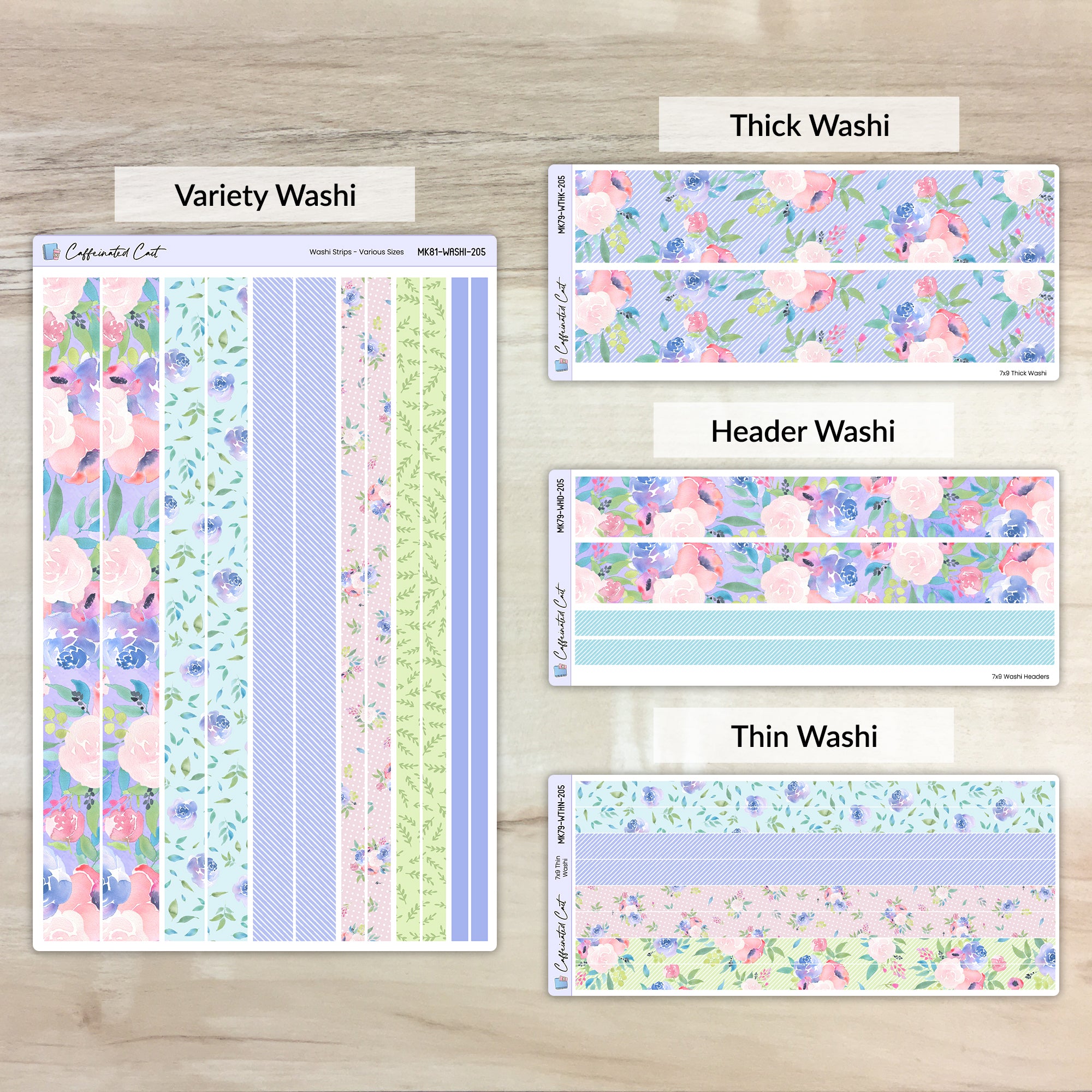 Washi Strips - Periwinkle [ 205 ]