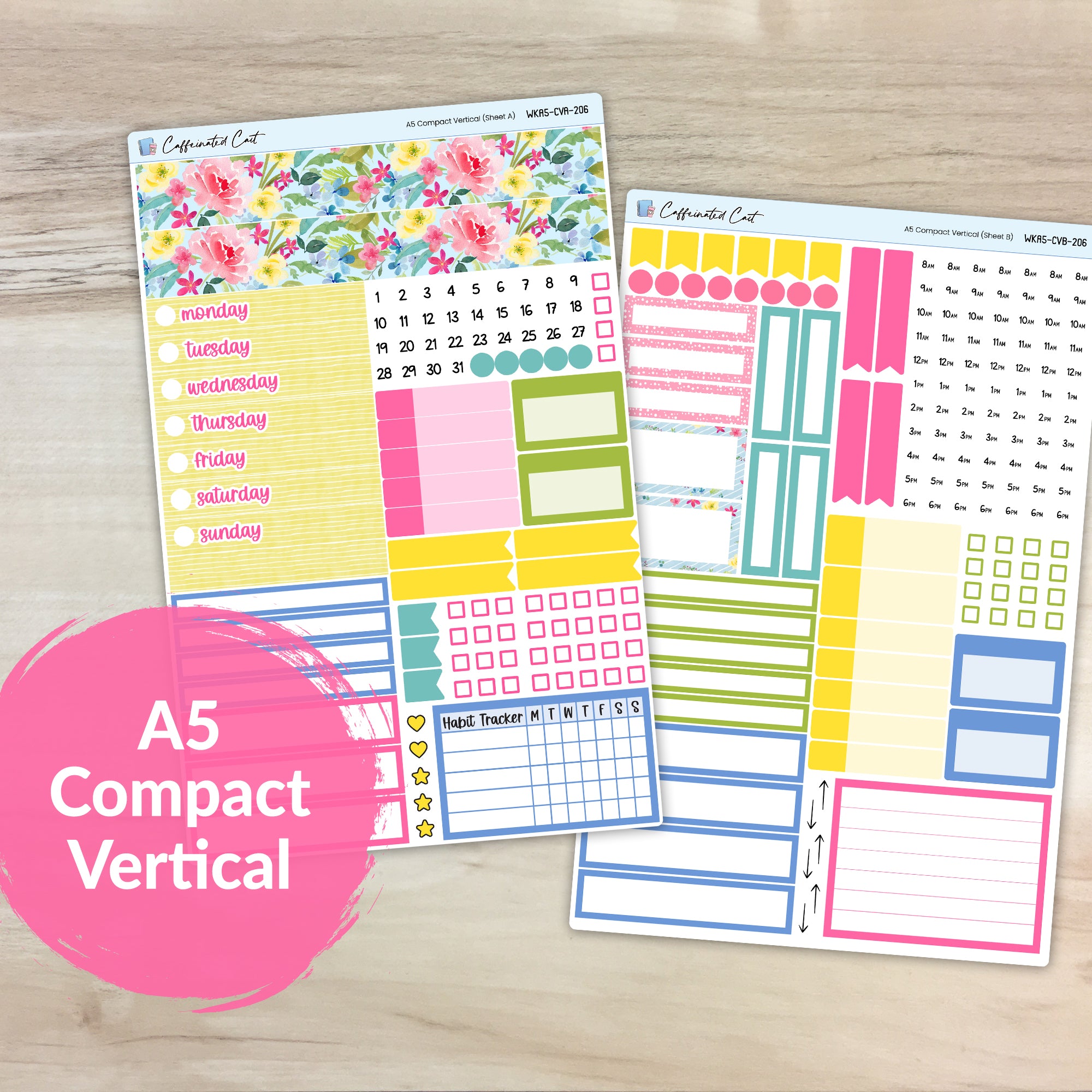 A5 Compact Vertical Kit - Spring Meadow [ 206 ]