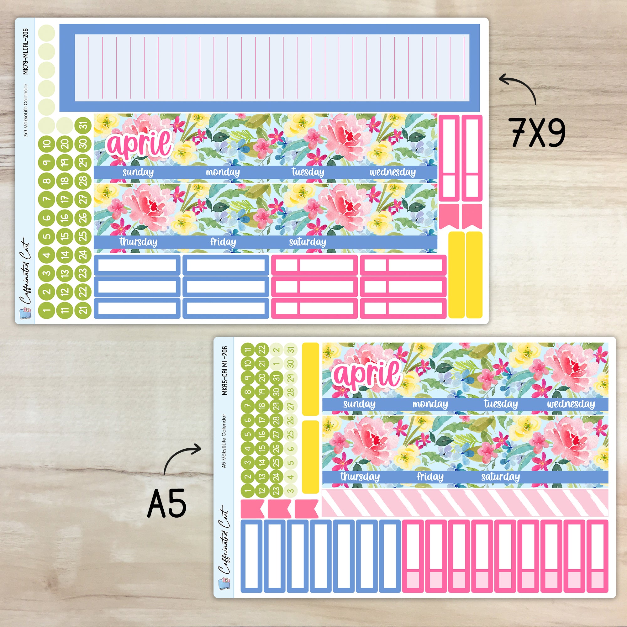 Calendar Kit for MAKSELIFE Planners - Spring Meadow [ 206 ]