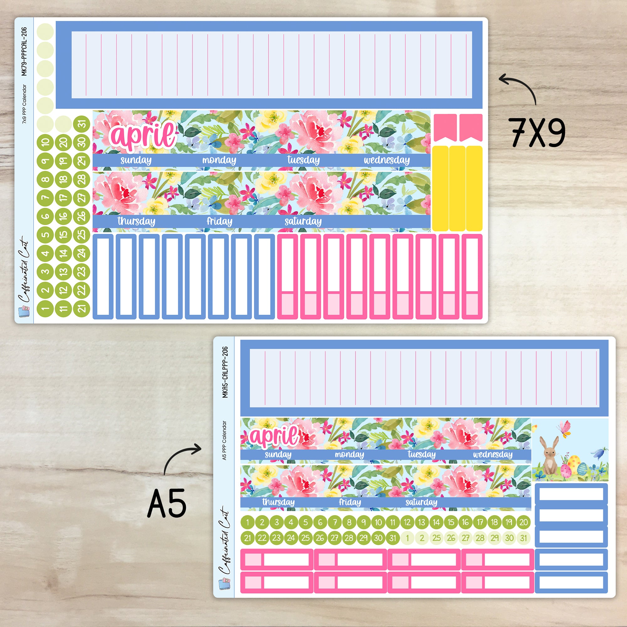 Calendar Kit for PLUM PAPER Planners - Spring Meadow [ 206 ]