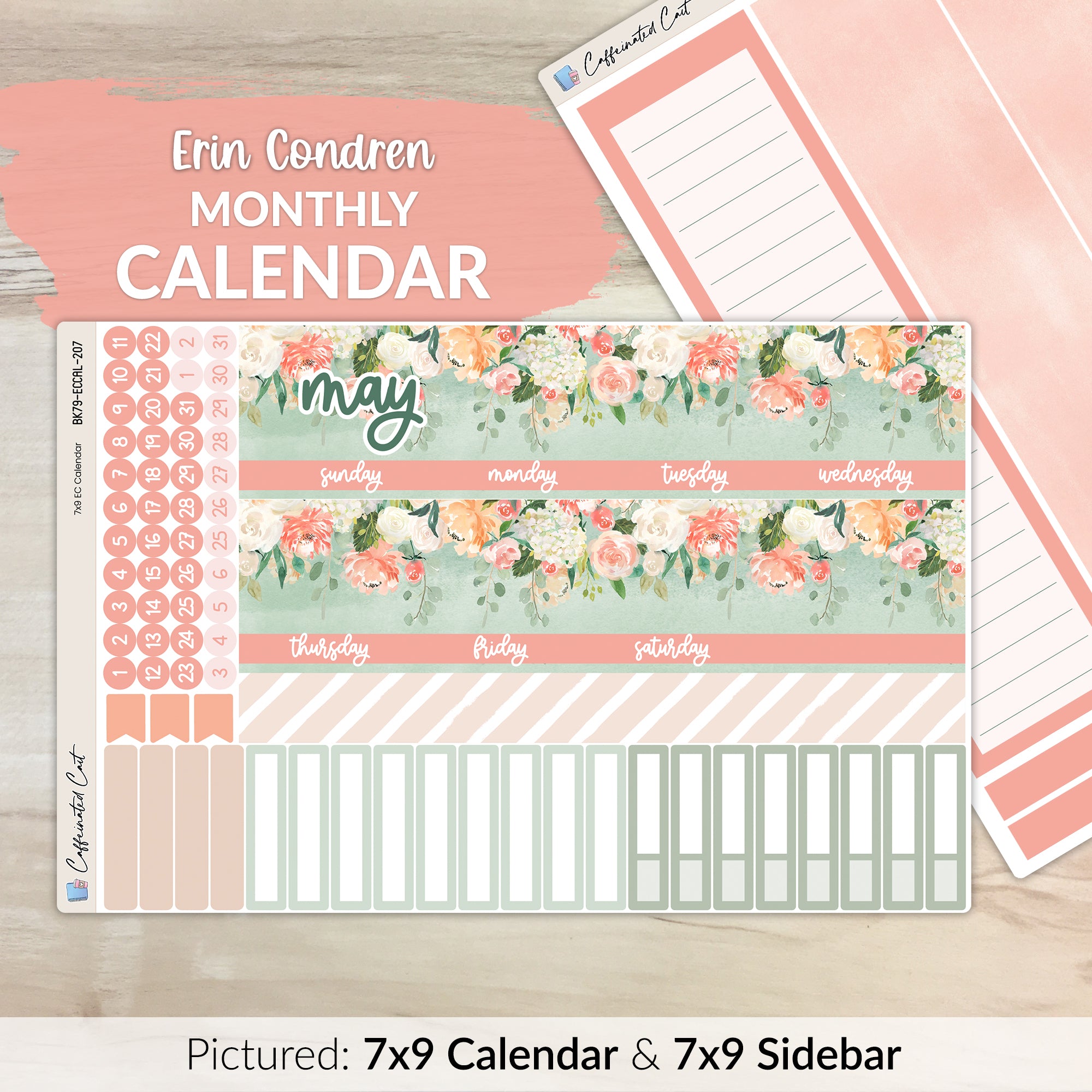 Calendar Kit for ERIN CONDREN Planners - Spring Romance [ 207 ]