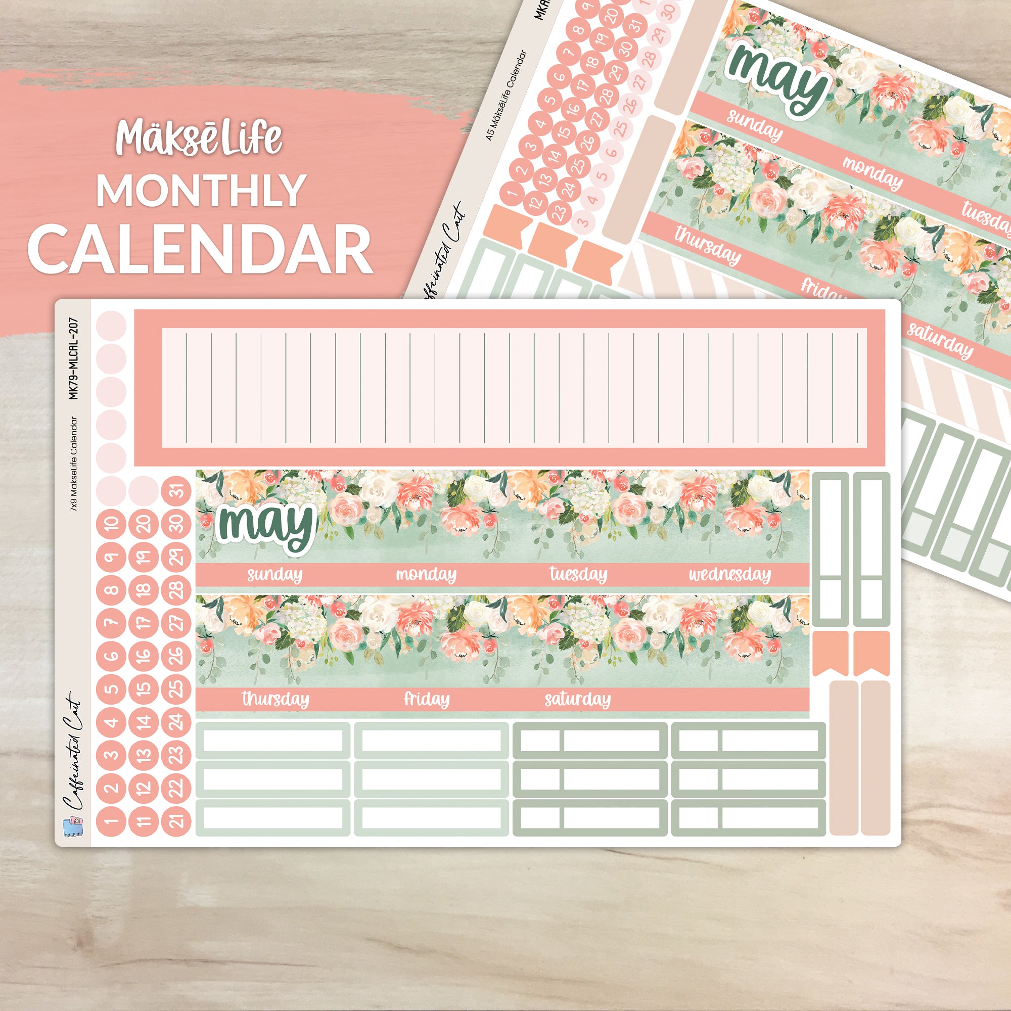 Calendar Kit for MAKSELIFE Planners - Spring Romance [ 207 ]