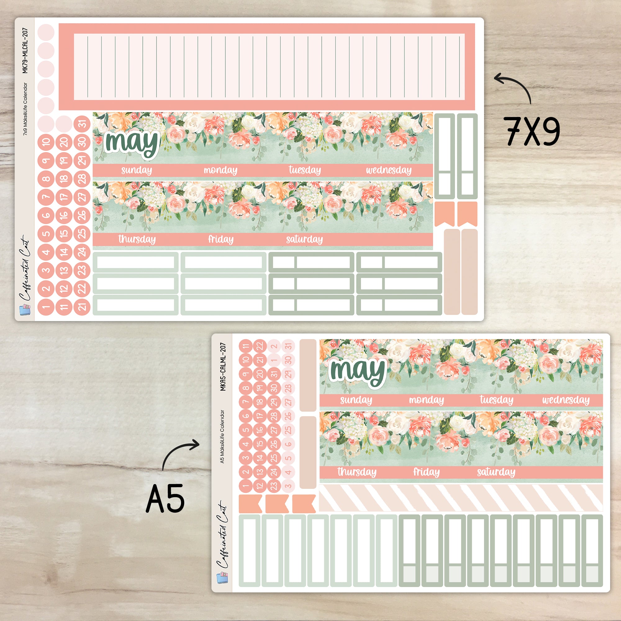 Calendar Kit for MAKSELIFE Planners - Spring Romance [ 207 ]