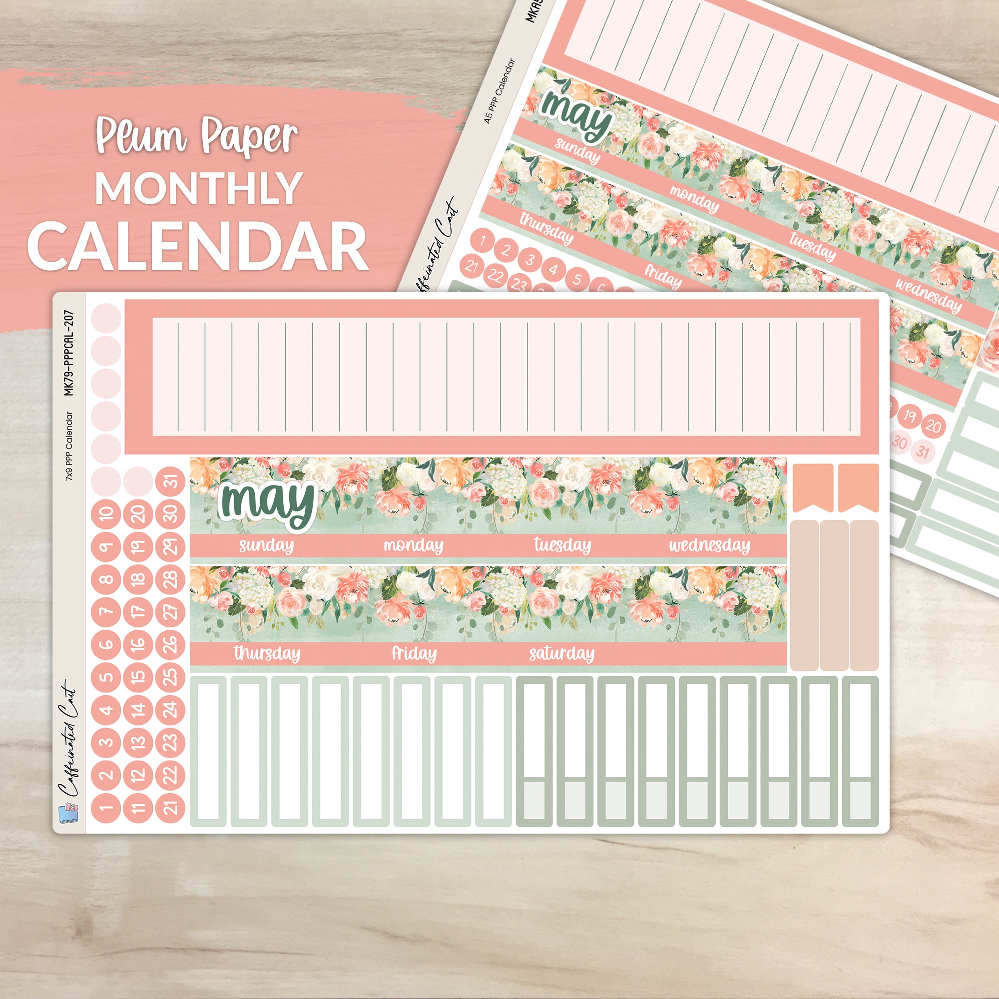 Calendar Kit for PLUM PAPER Planners - Spring Romance [ 207 ]