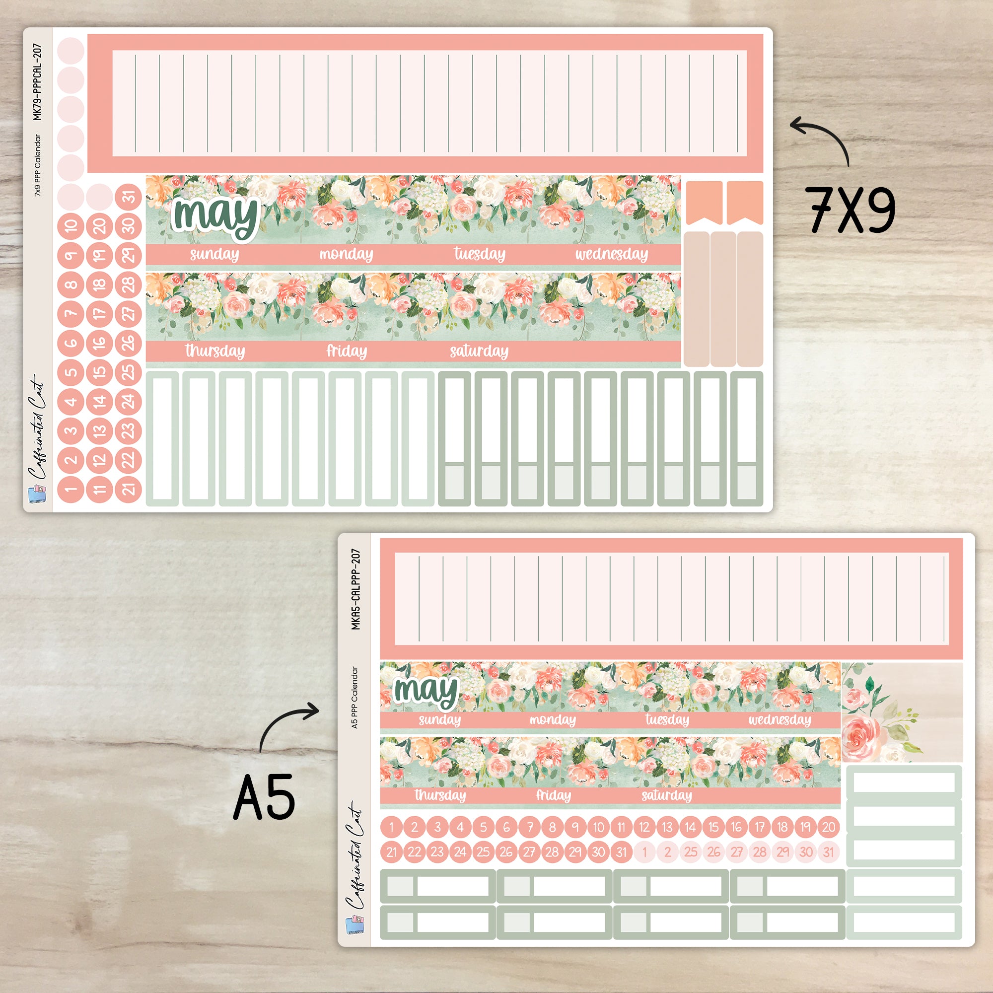 Calendar Kit for PLUM PAPER Planners - Spring Romance [ 207 ]