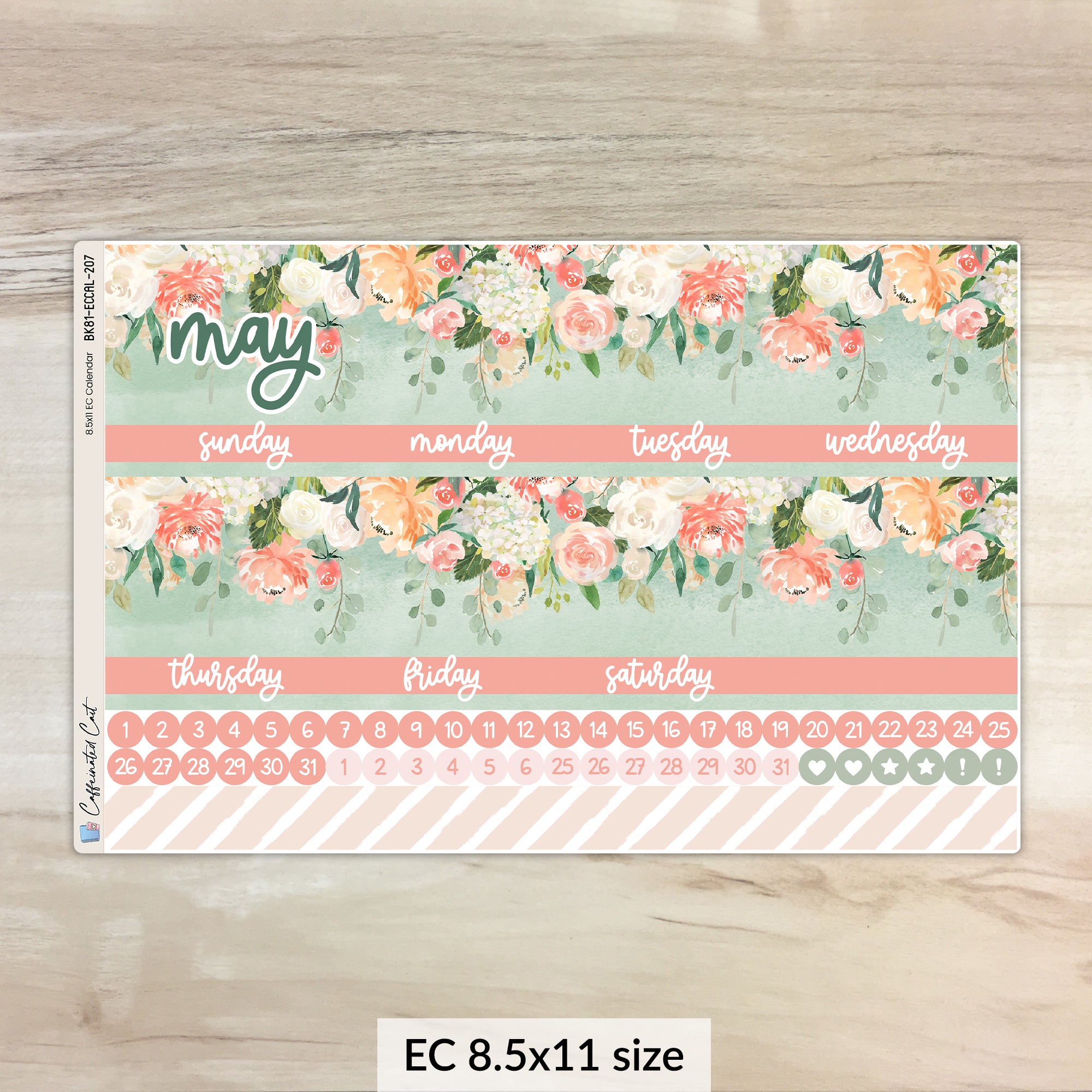 Calendar Kit for ERIN CONDREN Planners - Spring Romance [ 207 ]