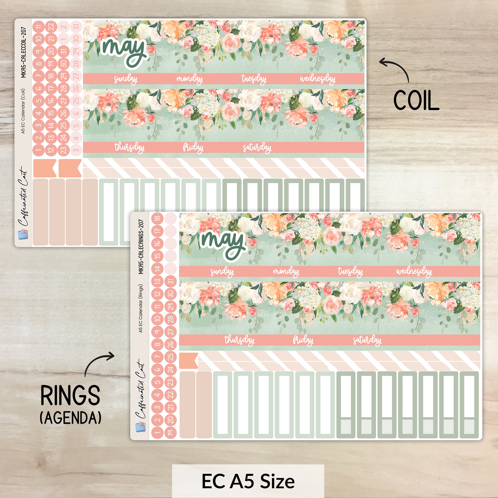 Calendar Kit for ERIN CONDREN Planners - Spring Romance [ 207 ]