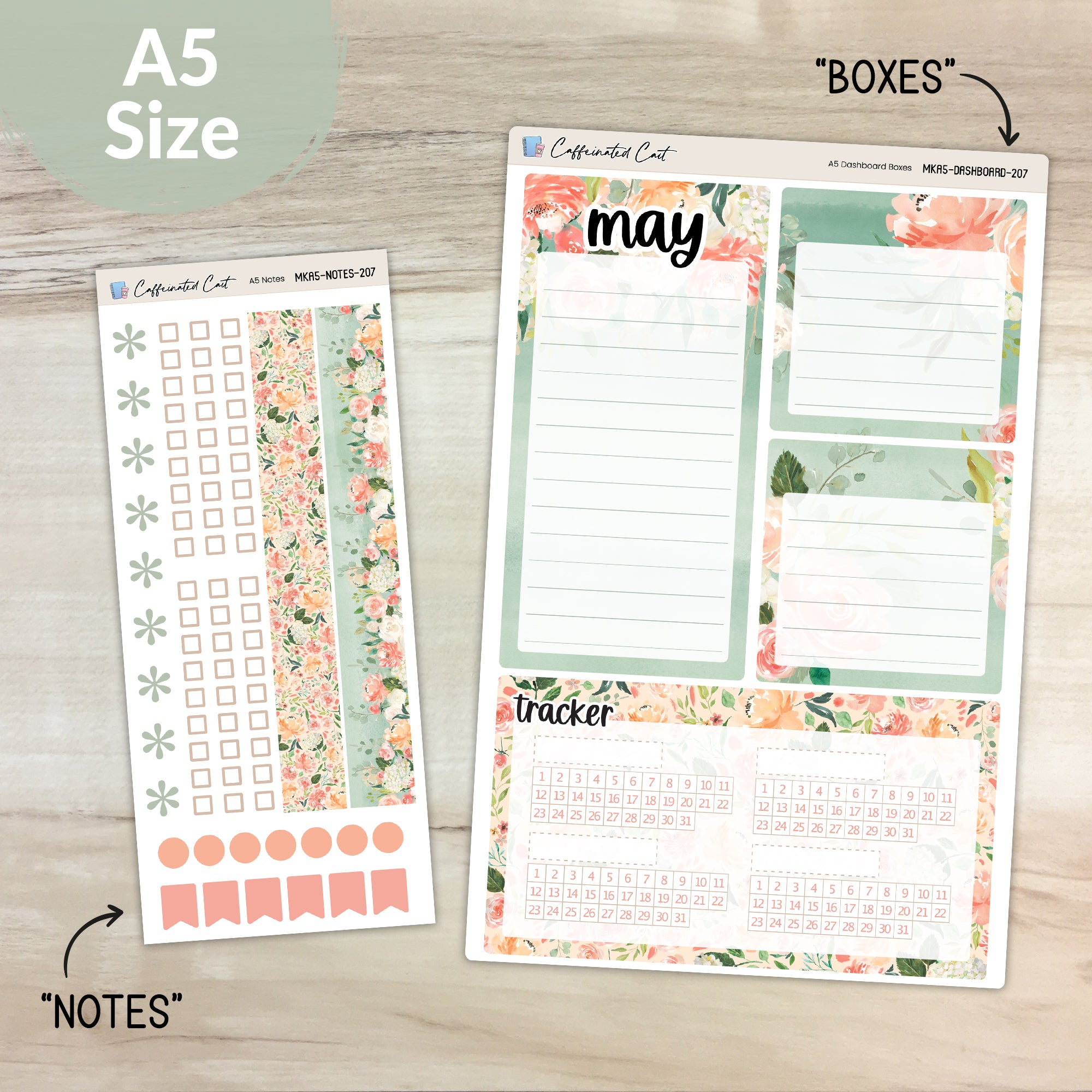 Dashboard & Notes Kit for ERIN CONDREN Planners - Spring Romance [ 207 ]