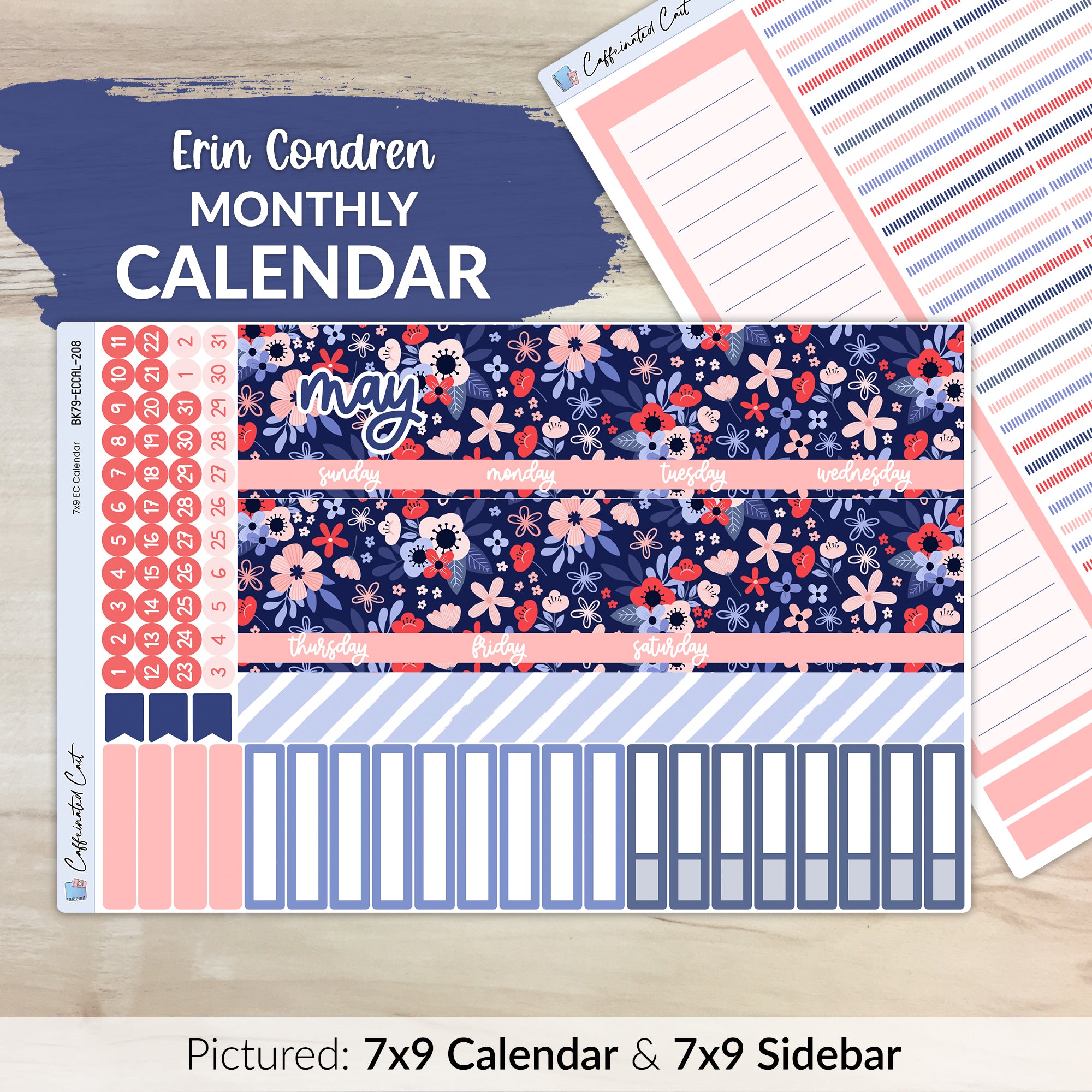 Calendar Kit for ERIN CONDREN Planners - Memorial [ 208 ]