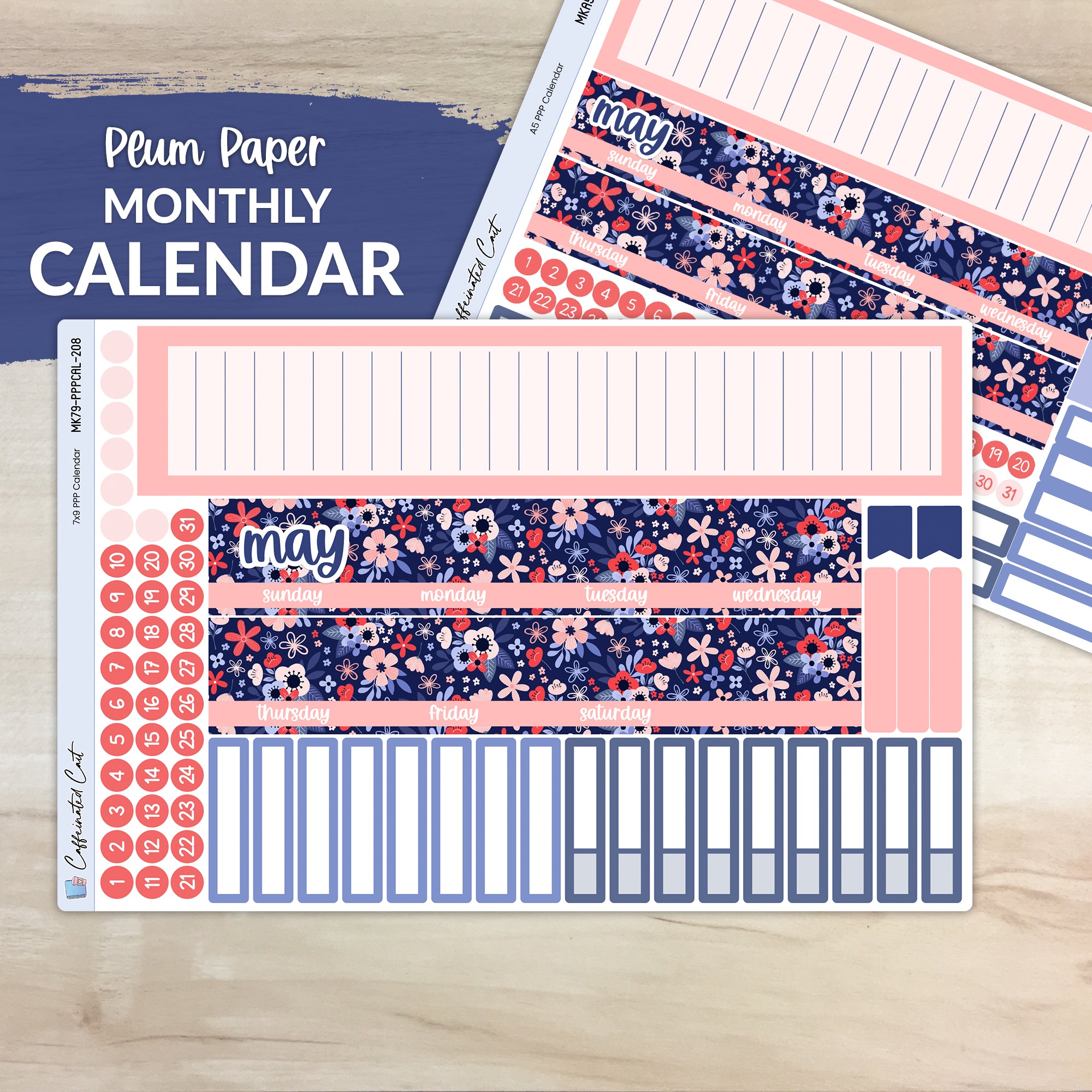 Calendar Kit for PLUM PAPER Planners - Memorial [ 208 ]