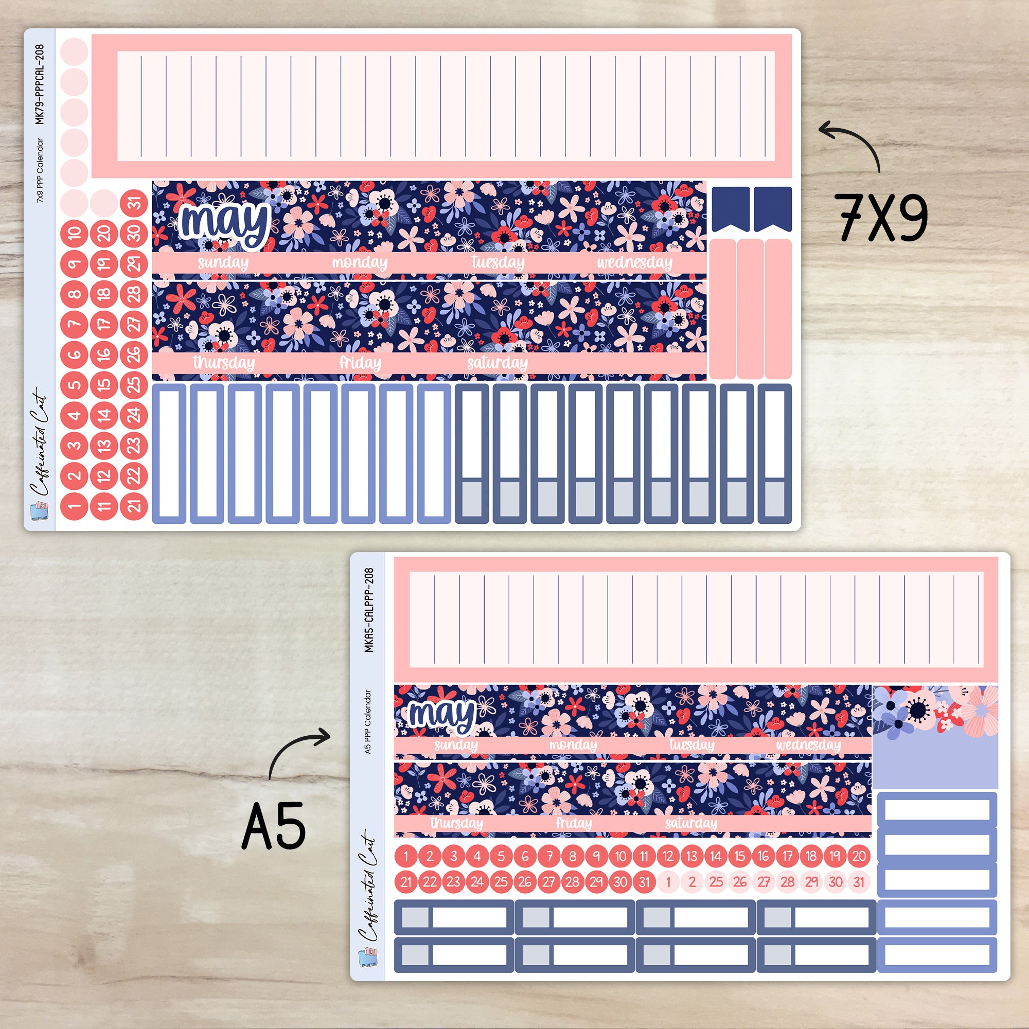 Calendar Kit for PLUM PAPER Planners - Memorial [ 208 ]