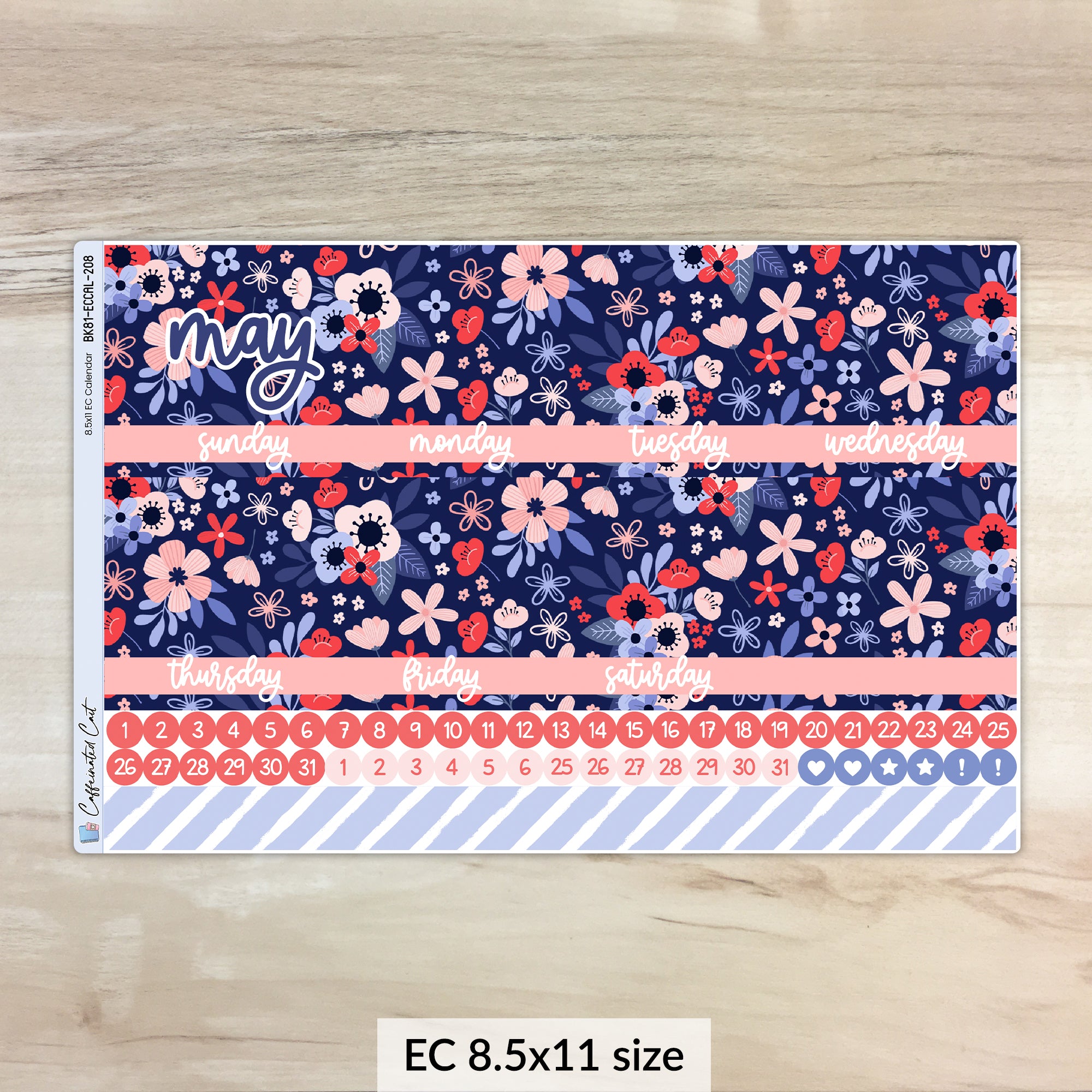 Calendar Kit for ERIN CONDREN Planners - Memorial [ 208 ]