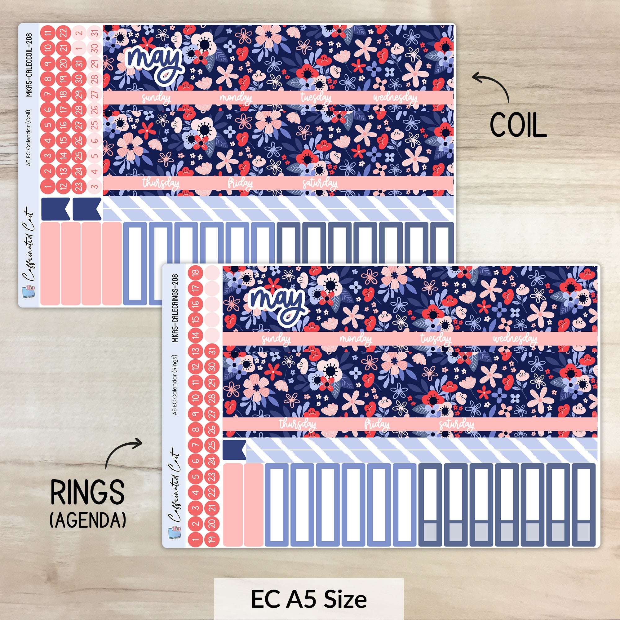 Calendar Kit for ERIN CONDREN Planners - Memorial [ 208 ]