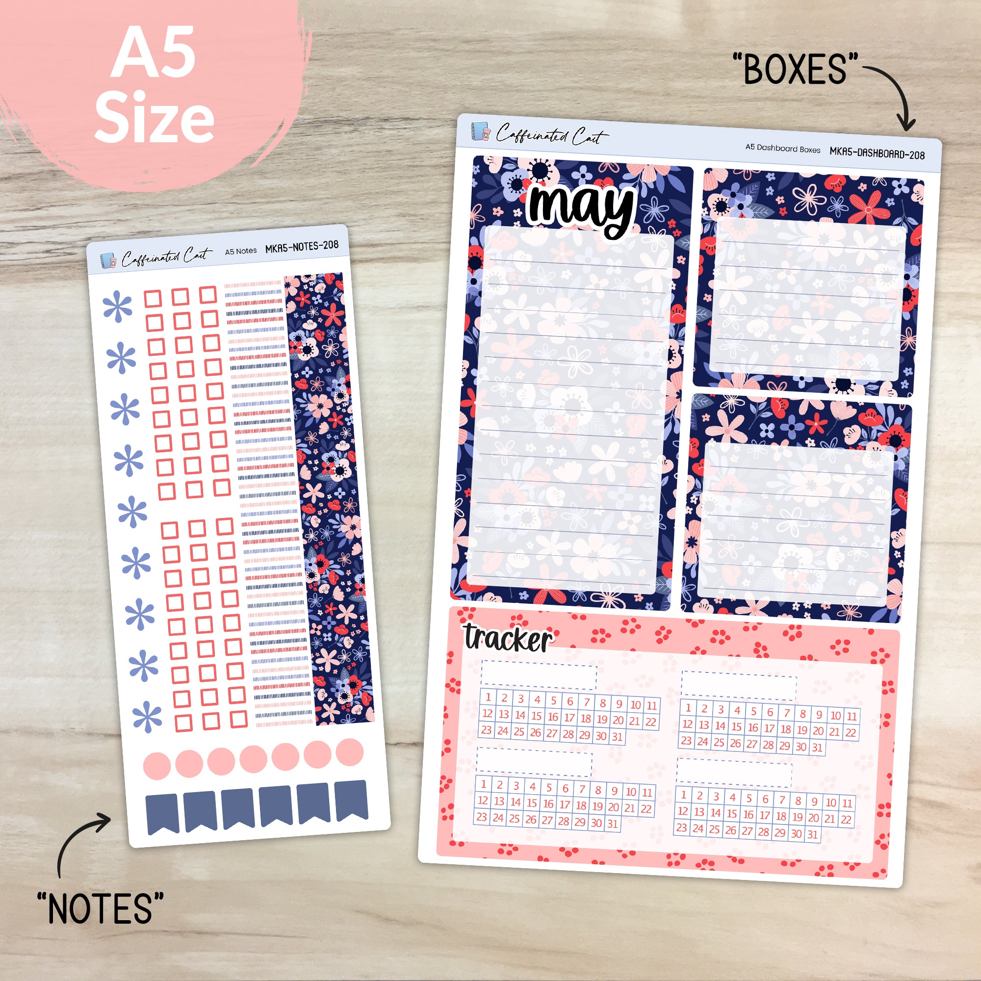 Dashboard & Notes Kit for ERIN CONDREN Planners - Memorial [ 208 ]