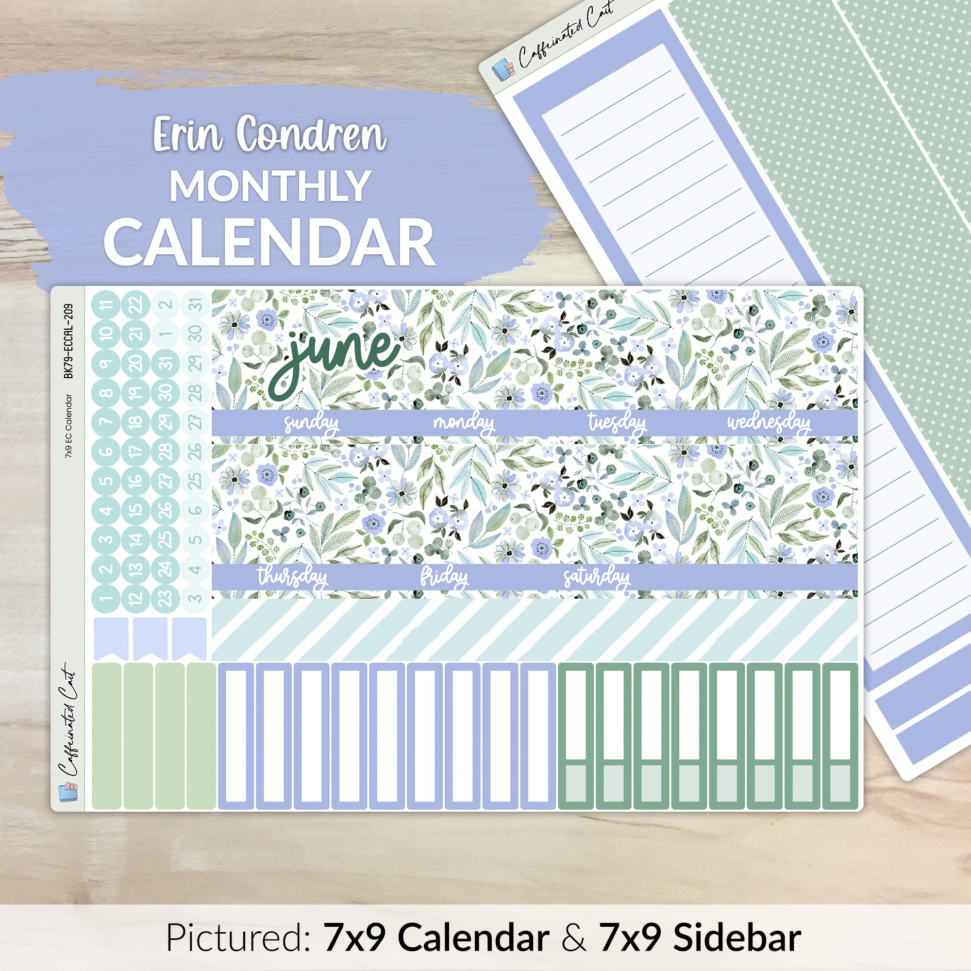 Calendar Kit for ERIN CONDREN Planners - Graceful [ 209 ]